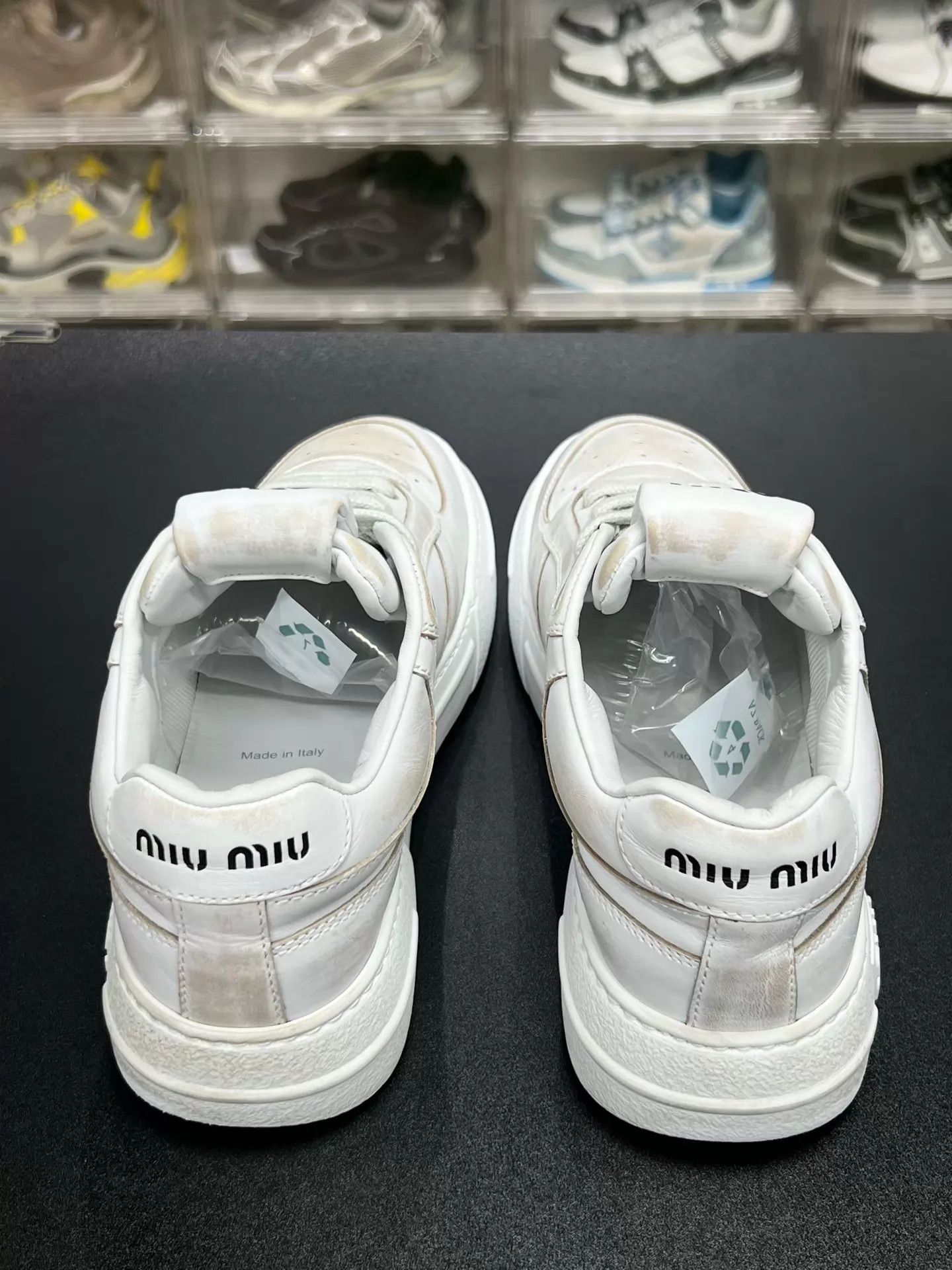 Miu Miu MIU MIU vintage low-top sneaker women's white 37.5 Size US 7 / IT 37 - 7 Thumbnail