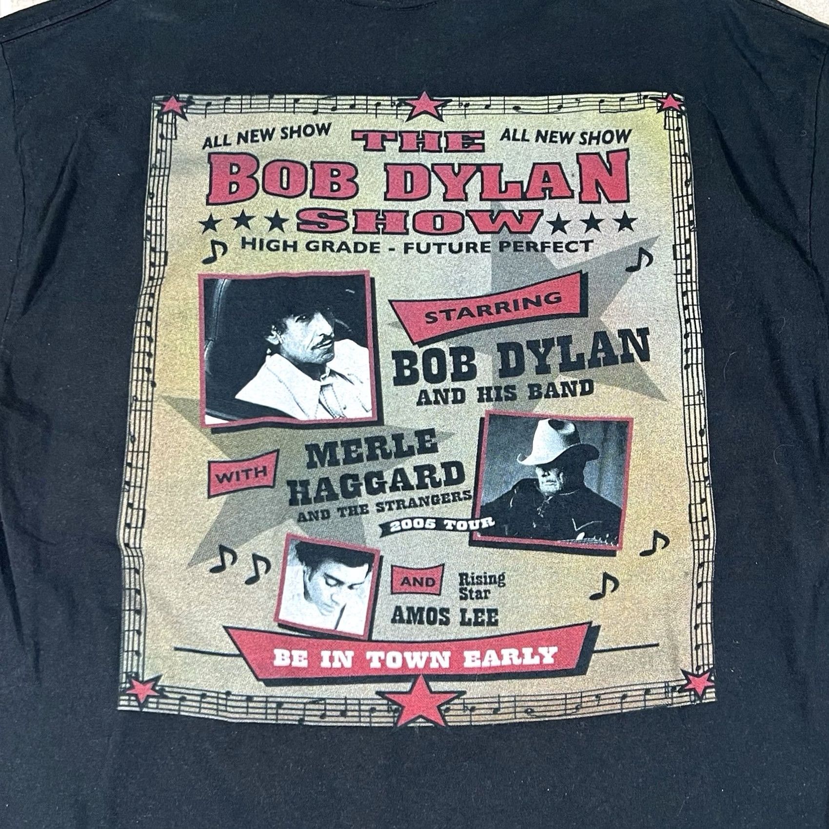 Delta VINTAGE Bob Dylan RAP TEE Merle Haggard Amos Lee Tour Shirt XL Men Black T-Shirt 2005 Bestseller Size US XL / EU 56 / 4 - 4 Thumbnail
