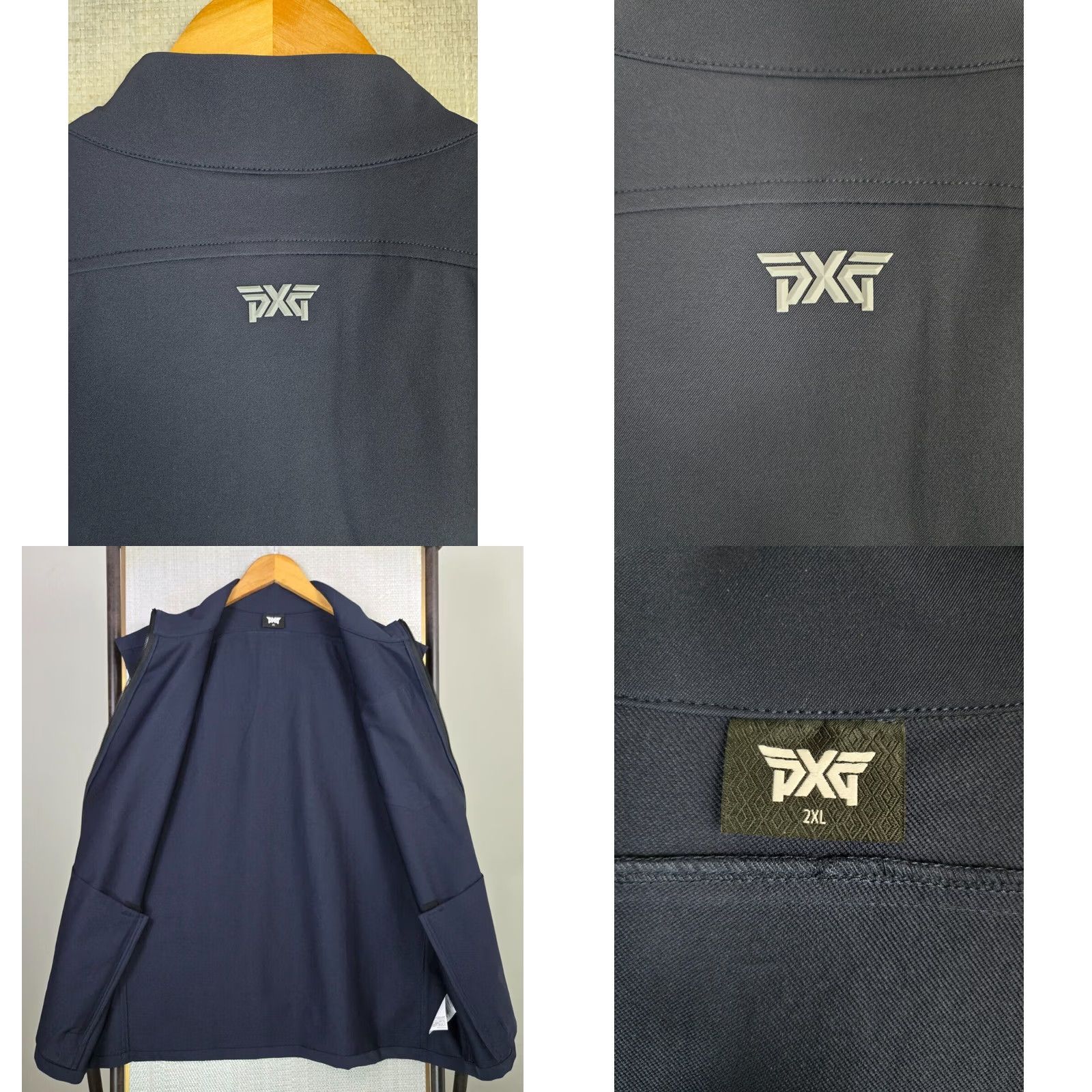 Vintage PXG Mens Size 2XL Canvassed Nylon Full Zip Vest Navy Blue Golf Sleeveless Size US XXL / EU 58 / 5 - 8 Thumbnail