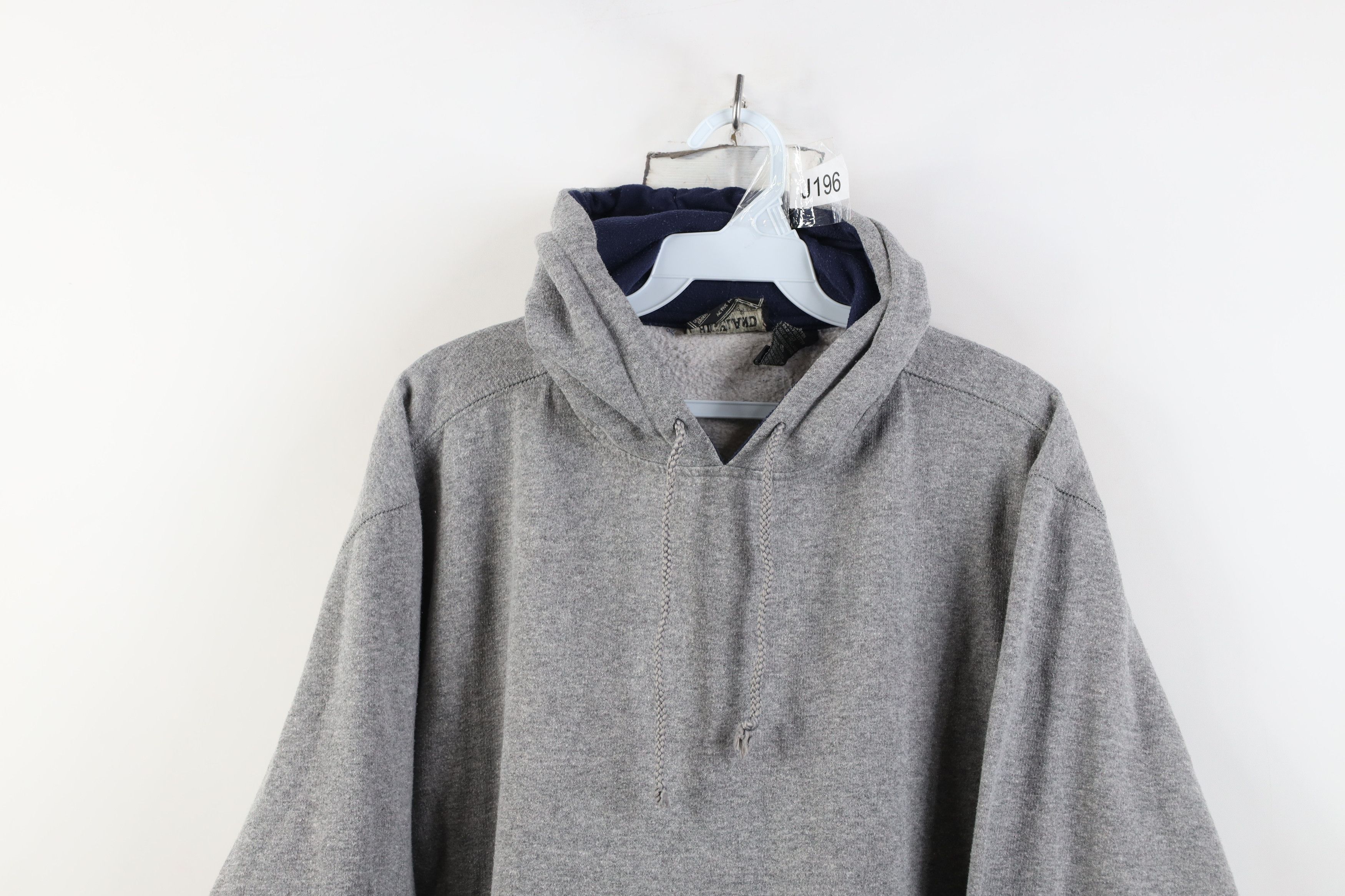 Vintage Vintage 90s Streetwear Fit Hoodie Sweatshirt Heather Gray Size XL / US 12-14 / IT 48-50 - 2 Thumbnail
