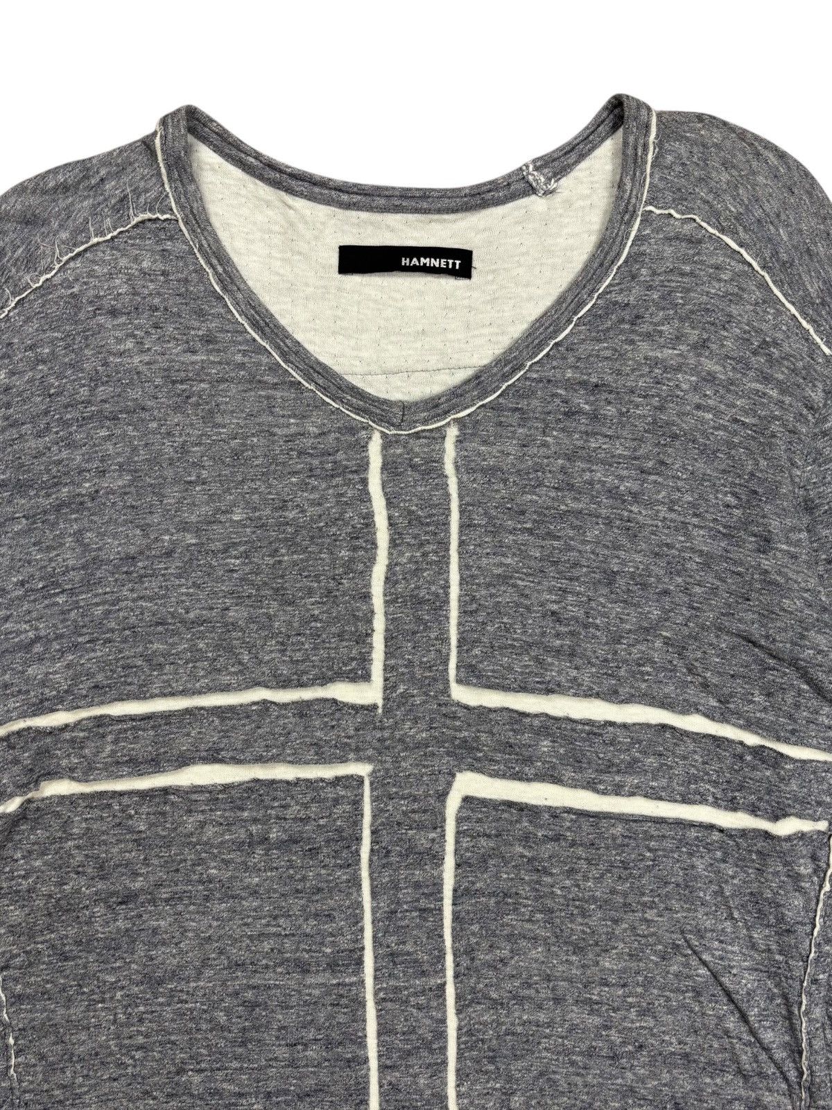 Katharine Hamnett London 2000s Katharine Hamnett - Cross Patchwork Vneck Longsleeve Size US M / EU 48-50 / 2 - 4 Thumbnail