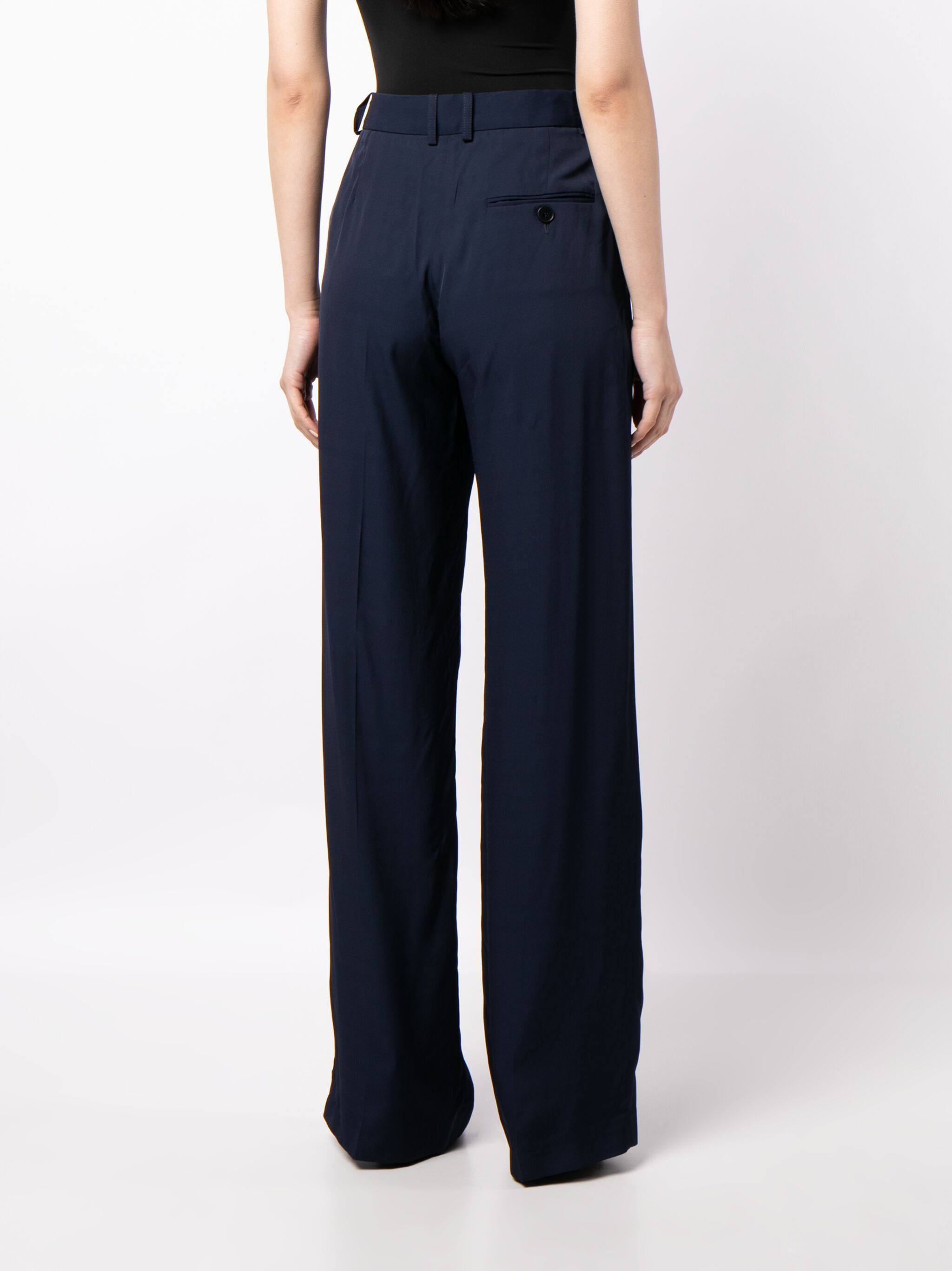 Stella McCartney o1s22i1n1024 Crepe Palazzo Pants in Blue Size 28" / US 6 / IT 42 - 4 Thumbnail
