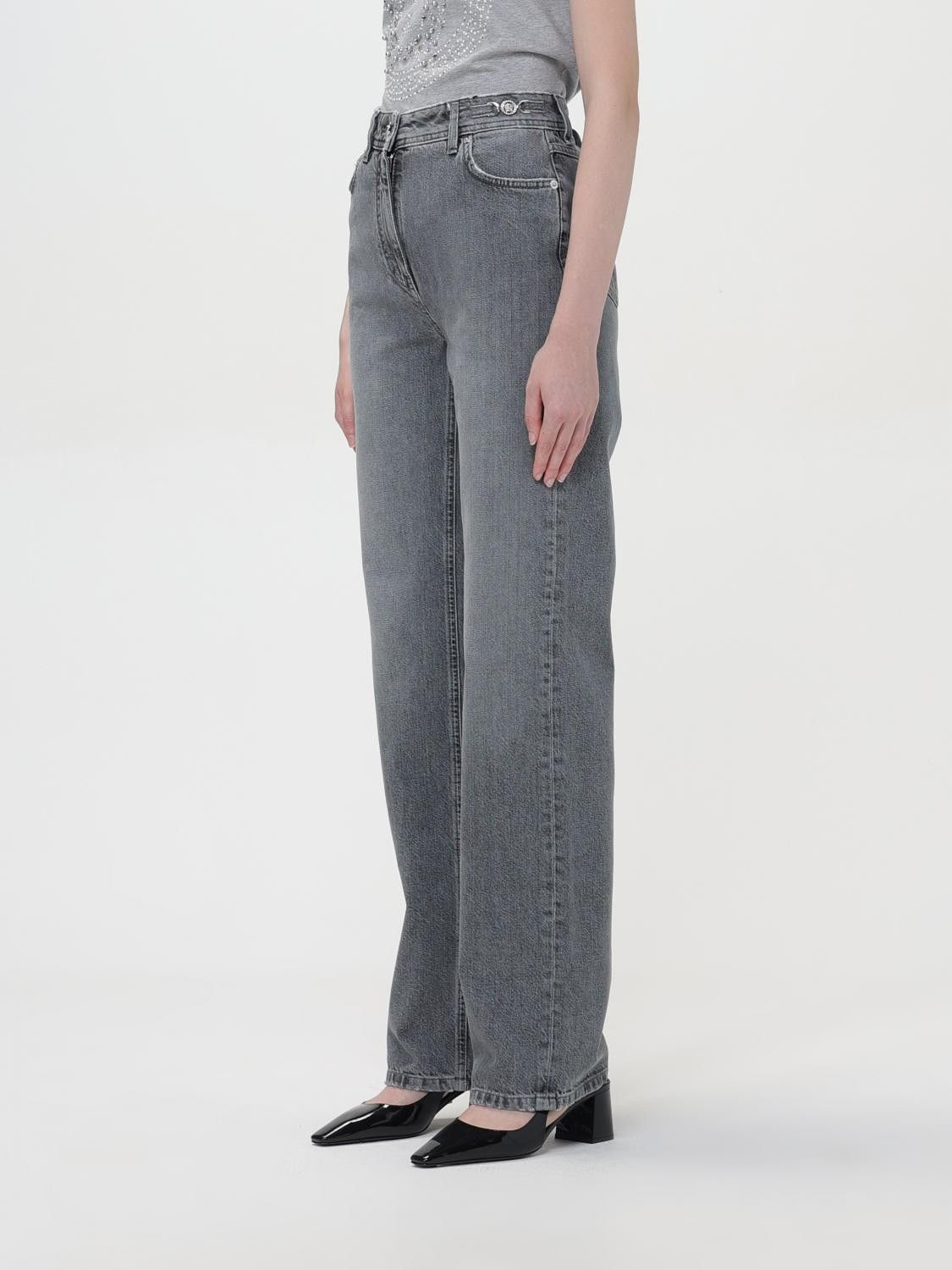 Versace o1s22i1n1024 Medusa Straight Jeans in Grey Size 28" / US 6 / IT 42 - 4 Thumbnail