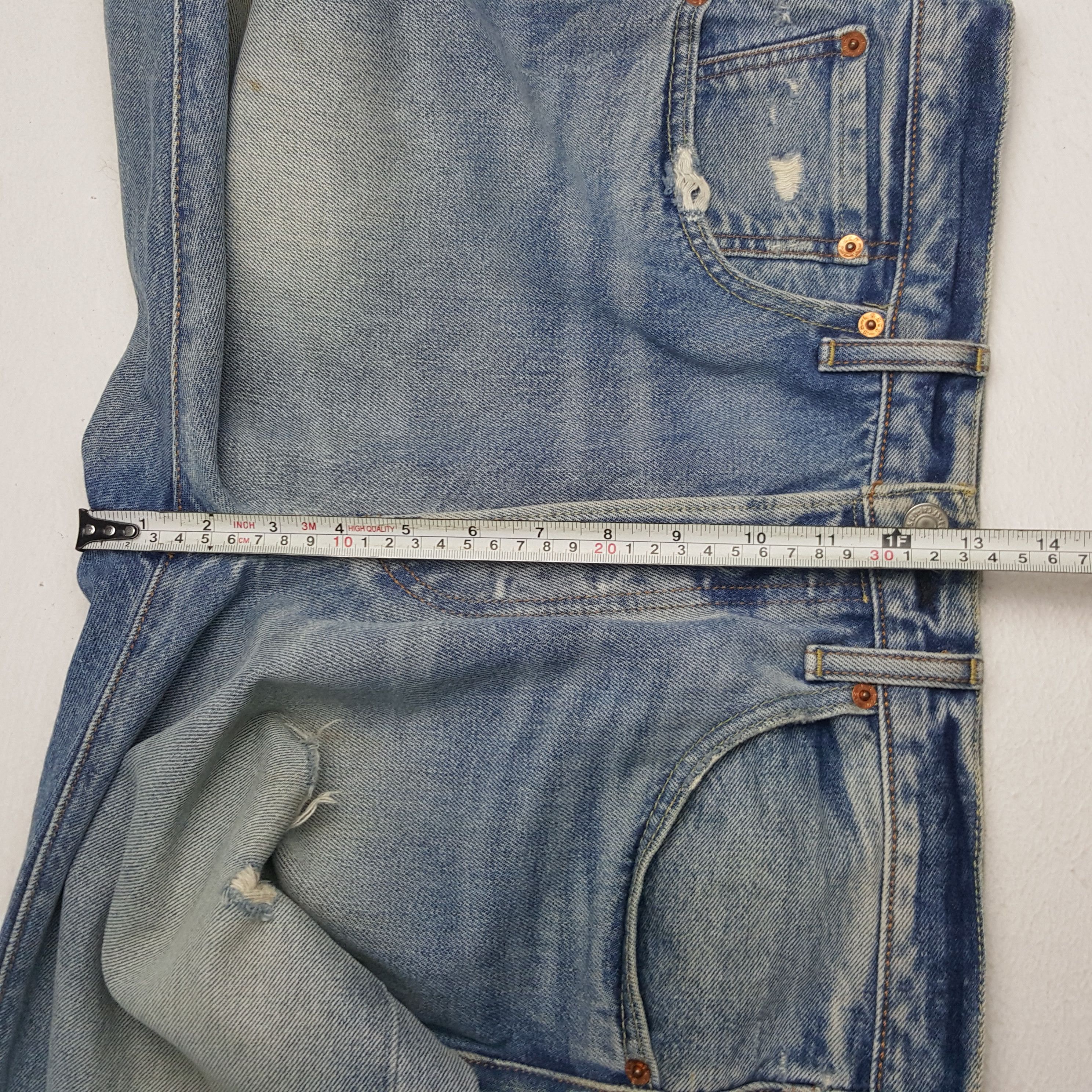 Levi's × Vintage Vintage Levi's 501 American Distressed Style Denim Jeans Size US 32 / EU 48 - 11 Thumbnail