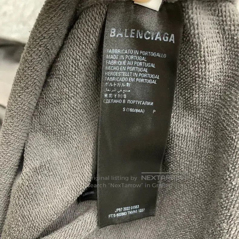 Balenciaga Balenciaga Gray Embroidered Hoodie Sweatshirt. Size US S / EU 44-46 / 1 - 6 Thumbnail