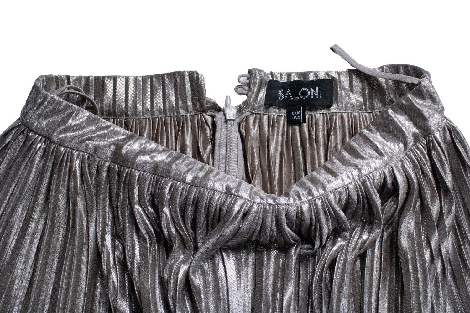 Other Saloni, metallic pleated skirt Size 28" / US 6 / IT 42 - 11 Thumbnail