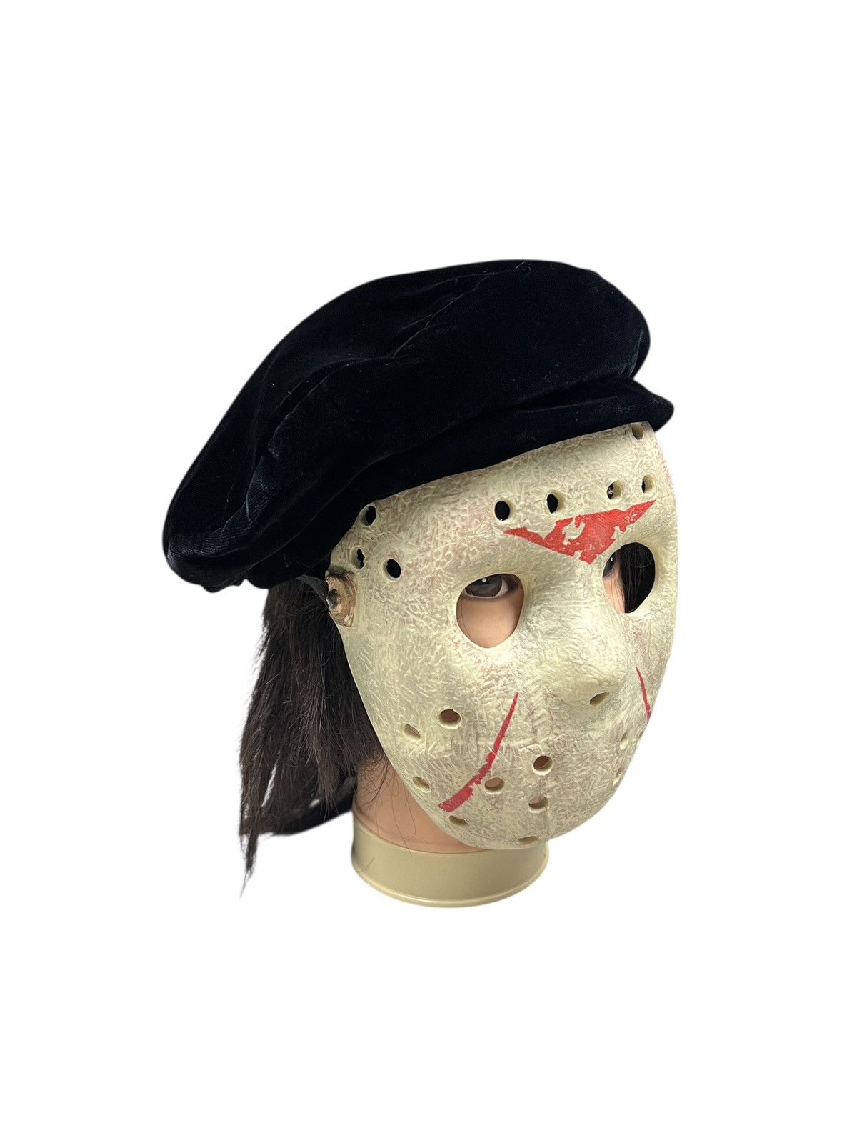 Katharine Hamnett London × Vintage 1990 Katharine Hamnett London Velvet Rayon Beret Size ONE SIZE - 2 Thumbnail