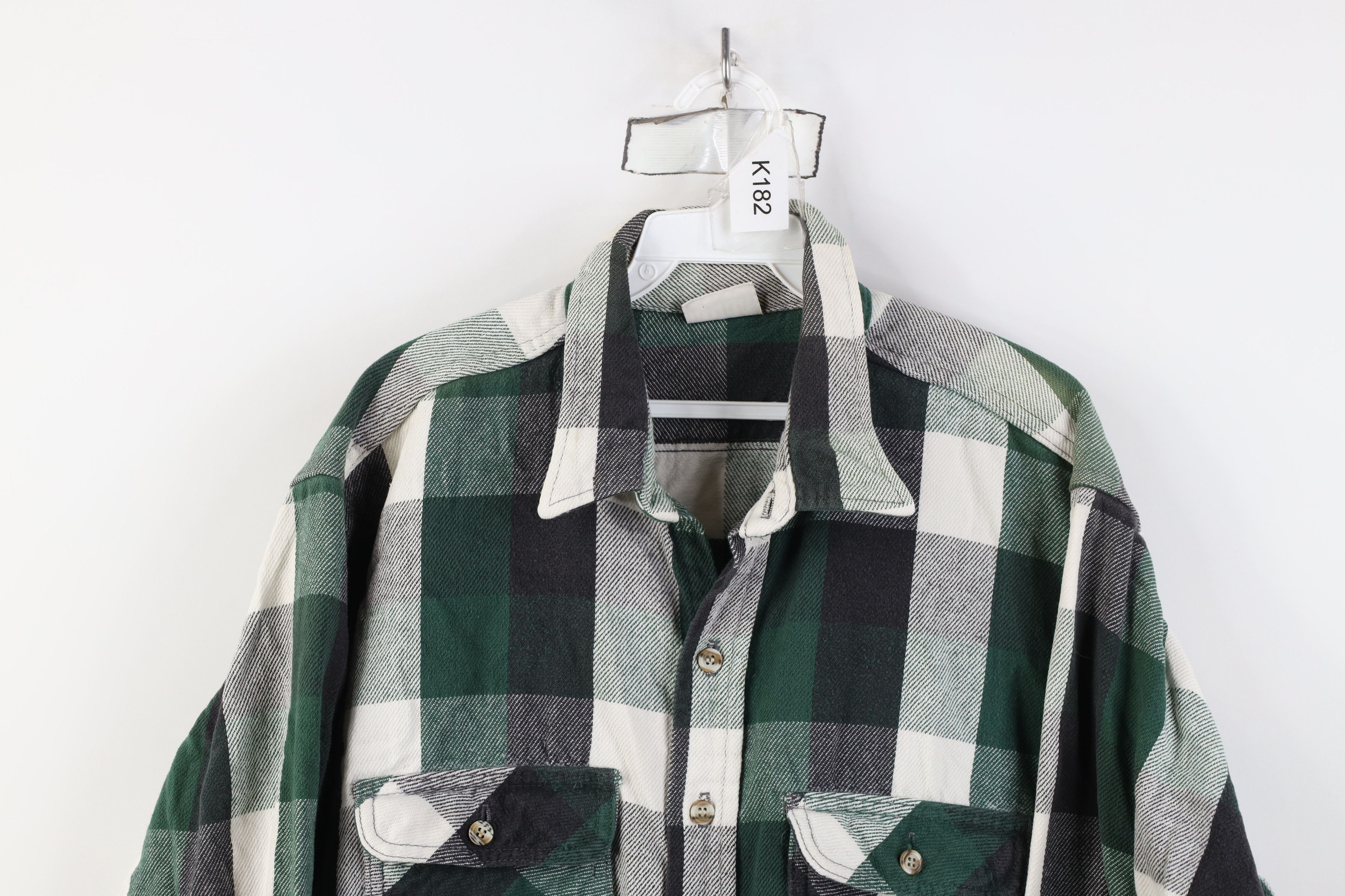 Vintage Vintage 90s Streetwear Flannel Button Shirt Plaid Size US XL / EU 56 / 4 - 2 Thumbnail