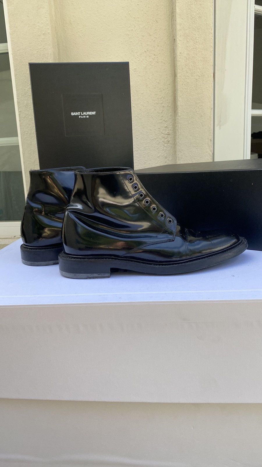 Saint Laurent Paris Army lace-up “Army” boots Size US 7.5 / EU 40-41 - 6 Thumbnail