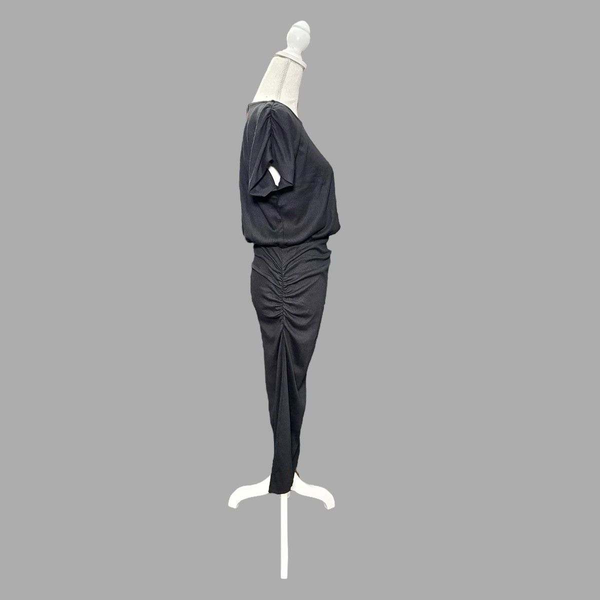 Michael Stars Michael Stars Black Rouched Sides Hannah Midi Dress Sz M Size M / US 6-8 / IT 42-44 - 7 Thumbnail