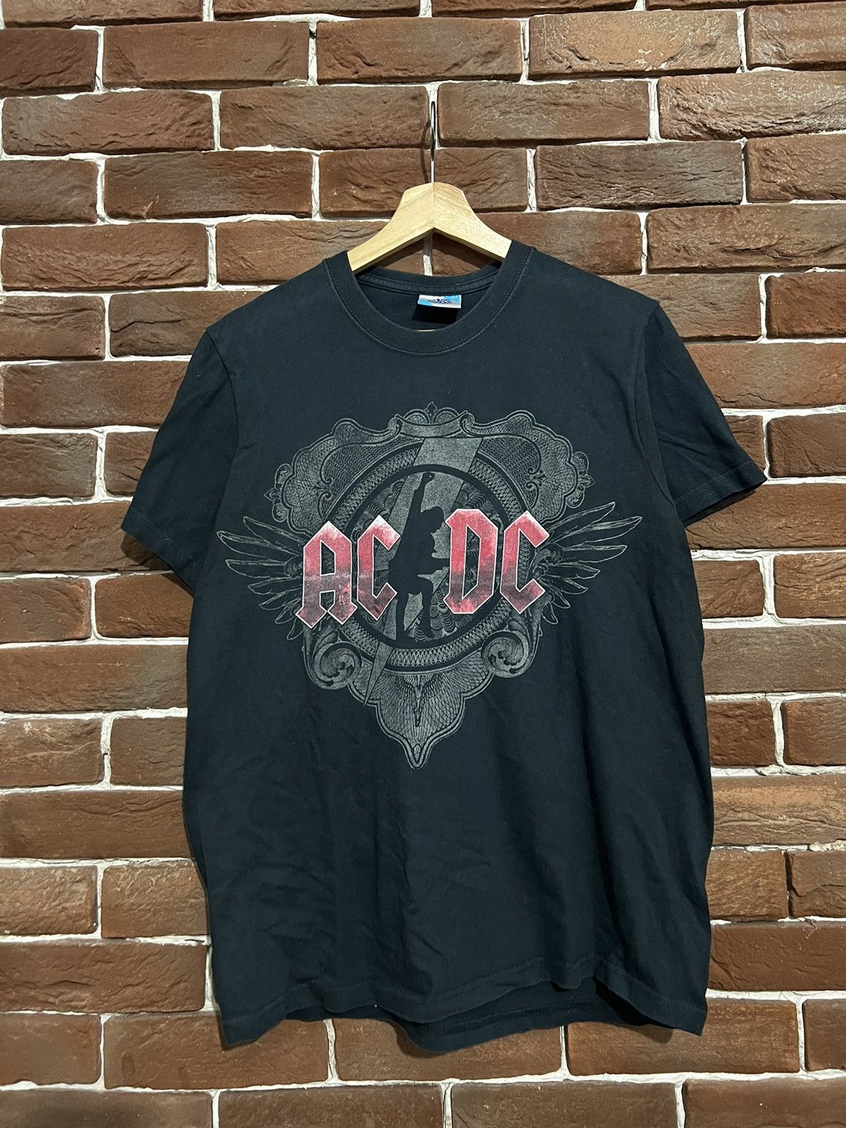 AC/DC Vintage AC/DC Black Ice 00s Tour 2009 Rock Band Tee Large Size US M / EU 48-50 / 2 - 1 Thumbnail