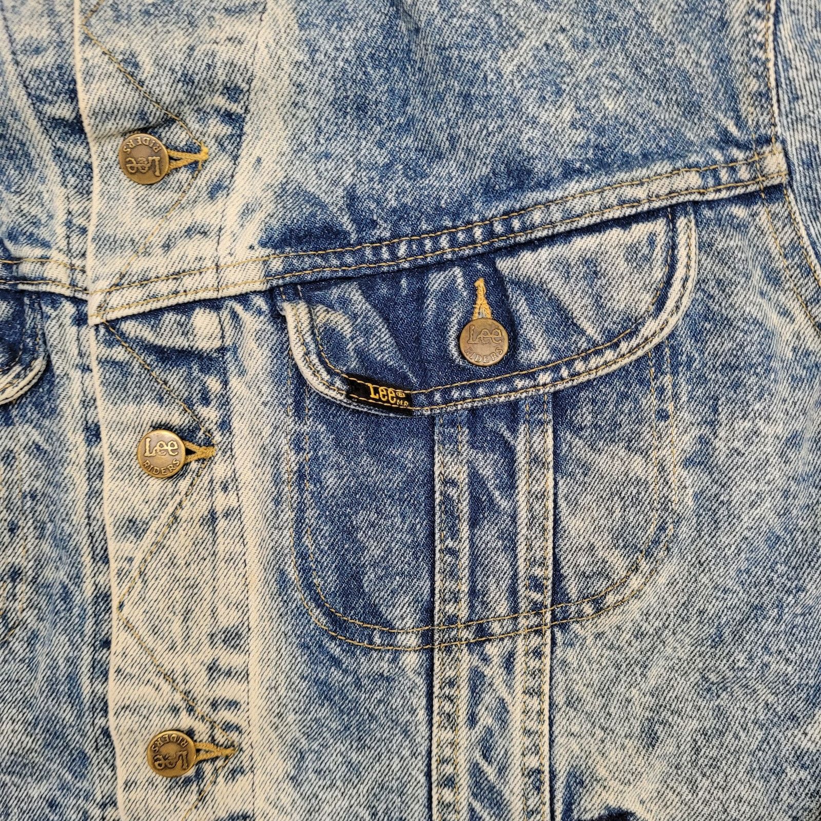Lee Vintage LEE Riders Denim Jacket M 22x25 Cropped PATD-153438 Size US M / EU 48-50 / 2 - 16 Thumbnail
