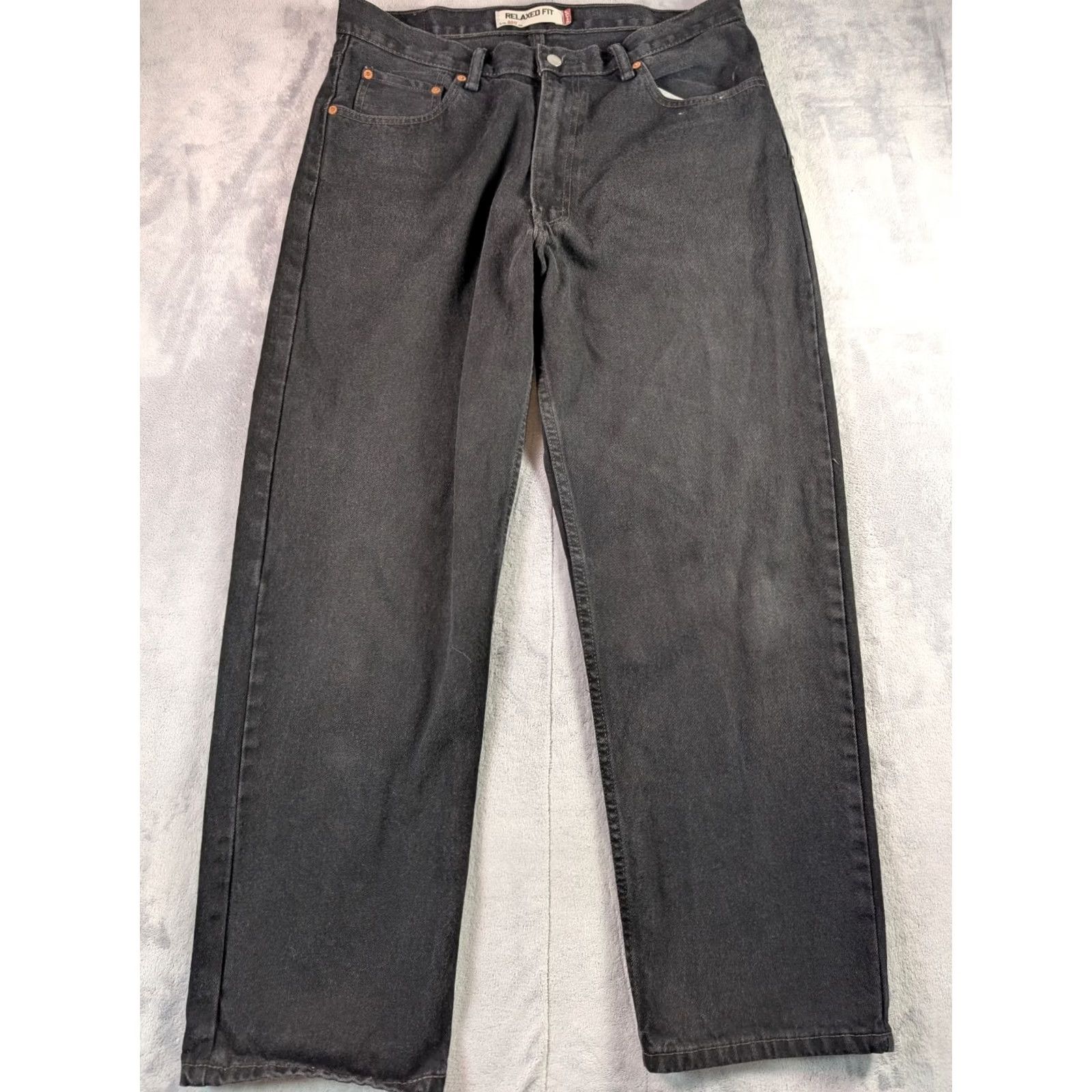 Levi's VINTAGE Levi's 550 Jeans Mens 34x30 Black Denim Straight Relaxed Regular 36 30in Red Tab Linear Size US 36 / EU 52 - 2 Thumbnail