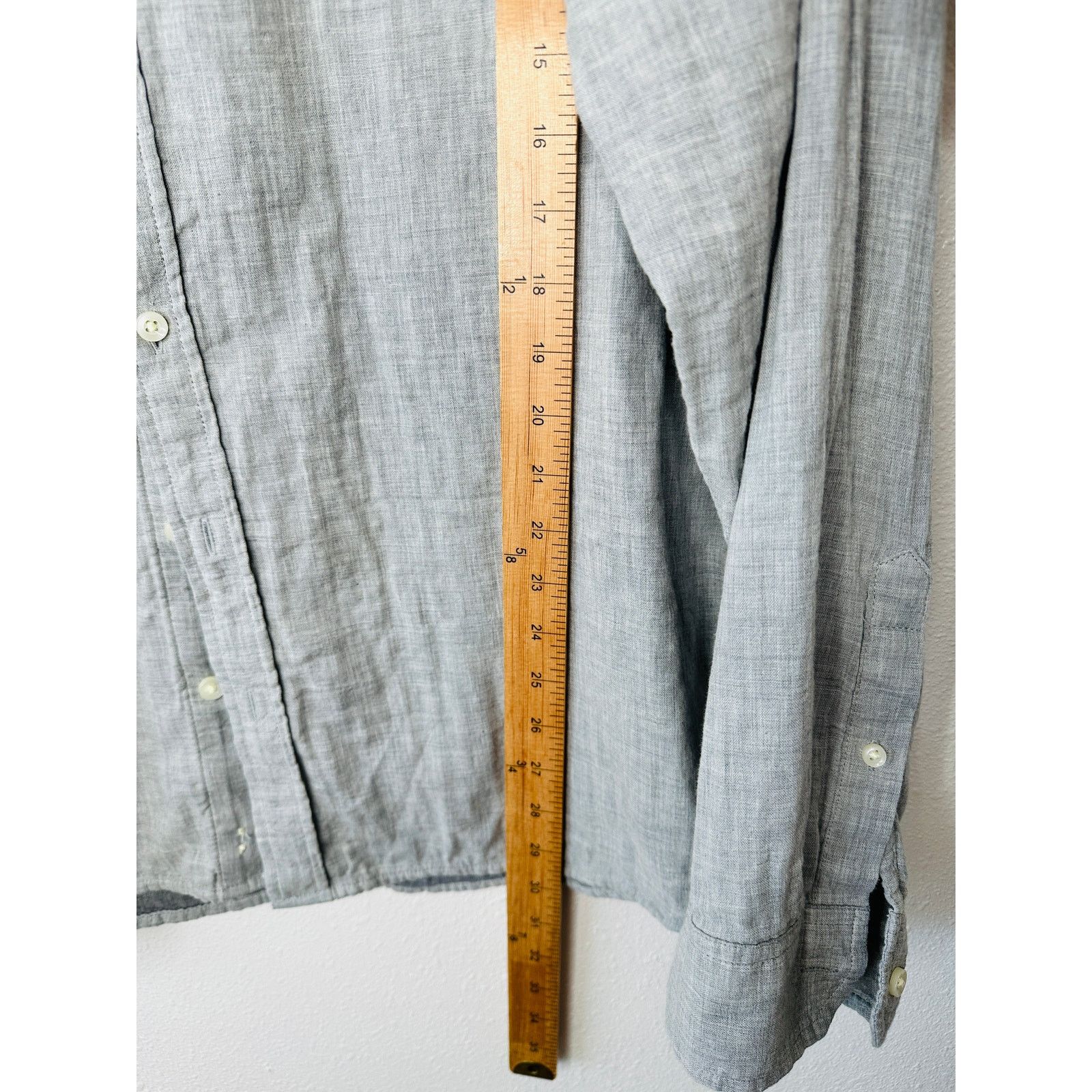 Other Goodfellow Light Gray Linen Long Sleeve Button Shirt 2XL Size US XXL / EU 58 / 5 - 13 Thumbnail