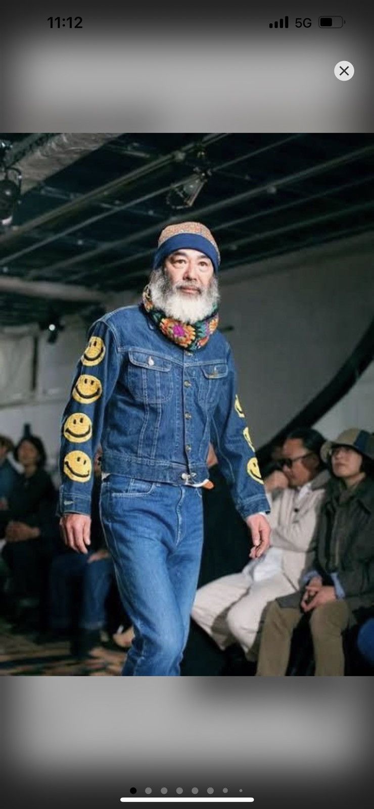 Kapital Kapital 14oz Westerner Long Washed Smiley Denim Jacket Size US XXS / EU 40 - 20 Thumbnail