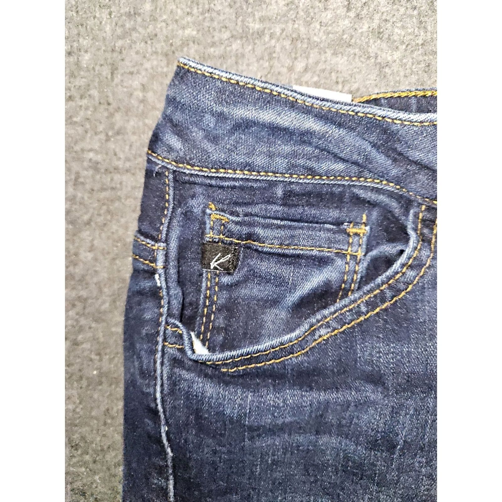 Vintage KanCan Mid Rise Slim Ankle Jeans Juniors 3/25 Blue Denim Stretch Casual Preppy Size 26" / US 2 / IT 38 - 7 Thumbnail