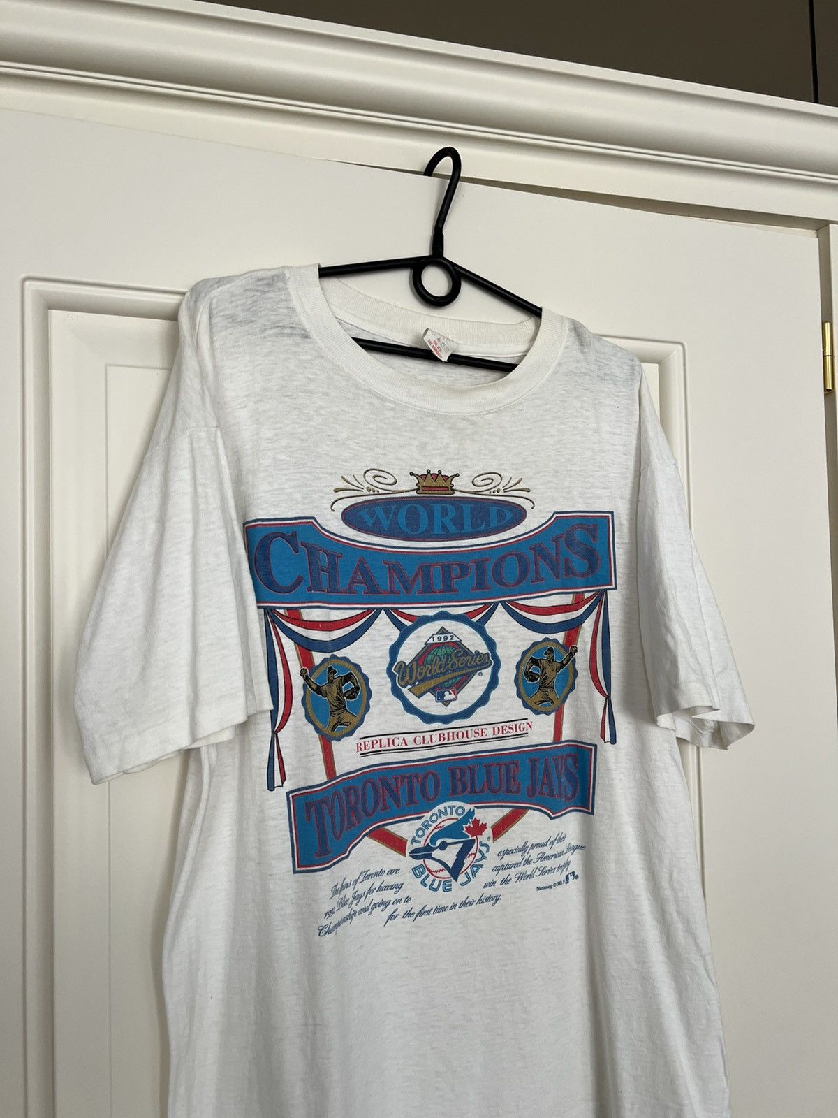 MLB Vintage 1992 Toronto Blue Jays Champions T-Shirt MLB Size US XL / EU 56 / 4 - 5 Thumbnail