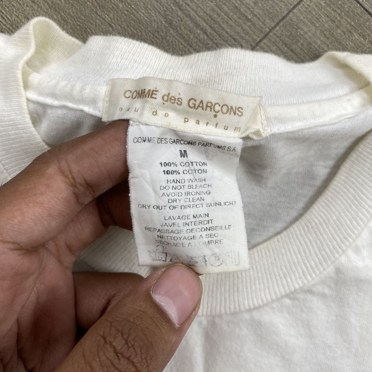 Vintage Comme Des Garçons CDG Red Velvet Parfume Tshirt