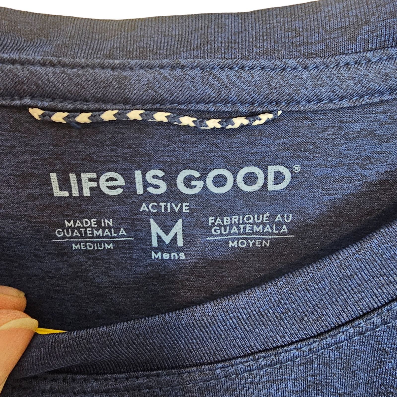 Life is Good Life Is Good Mens Active Spell Out T-Shirt M Stretch Casual Size US M / EU 48-50 / 2 - 6 Thumbnail