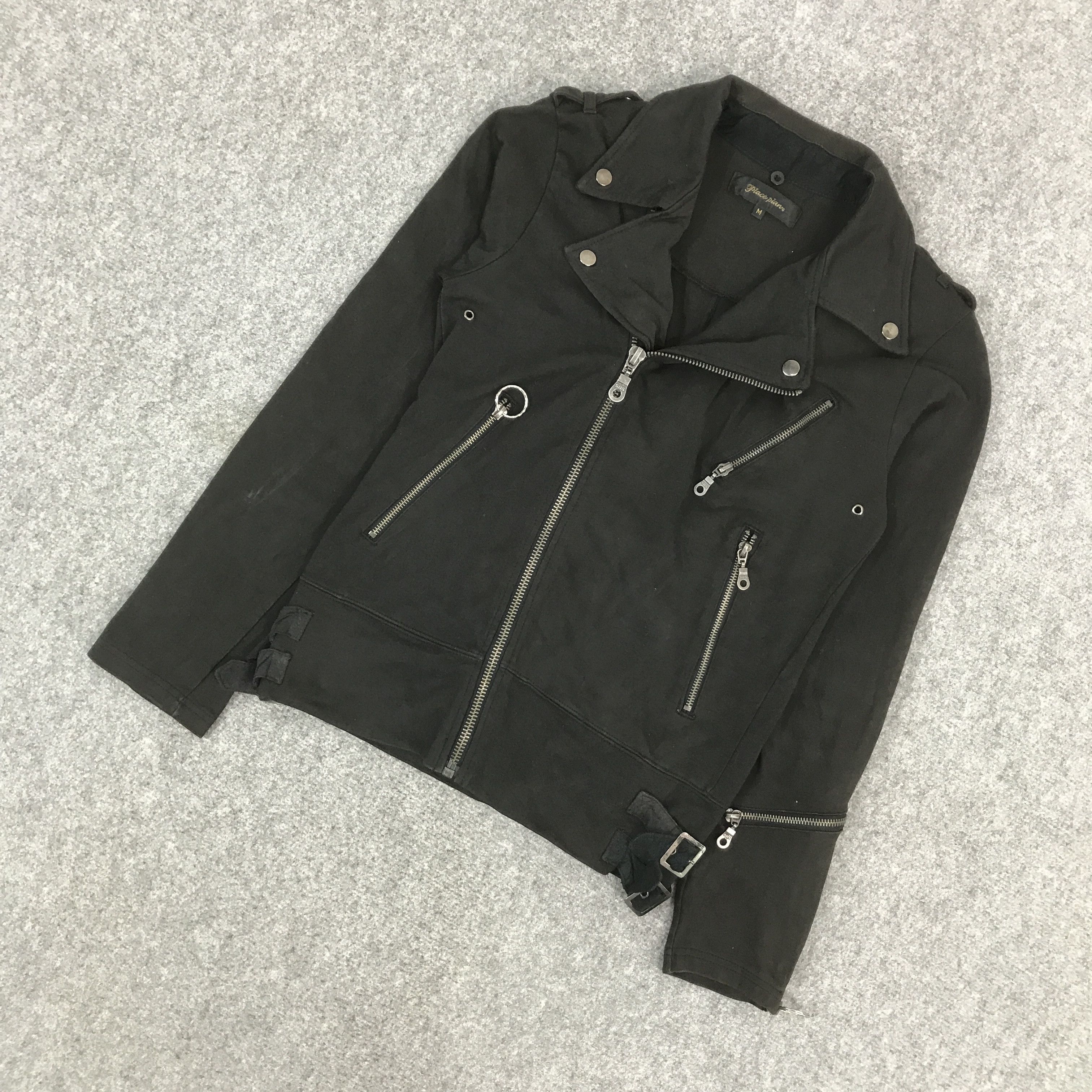 Japanese Brand PLACE PIANO BLACK PUNK ZIPPER JACKET Size US M / EU 48-50 / 2 - 5 Thumbnail