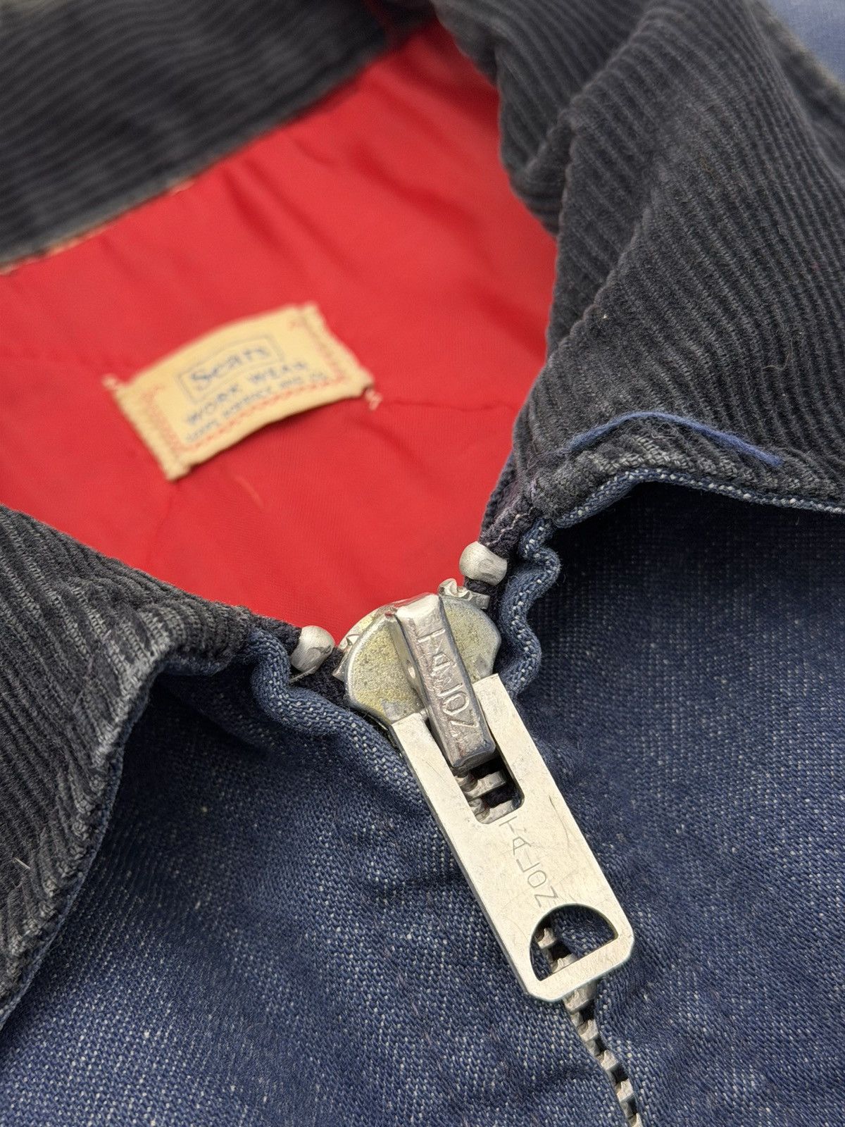 Sears Vintage 60s Sears Work Wear Denim Chore Quilt Lined Talon Size US L / EU 52-54 / 3 - 7 Thumbnail