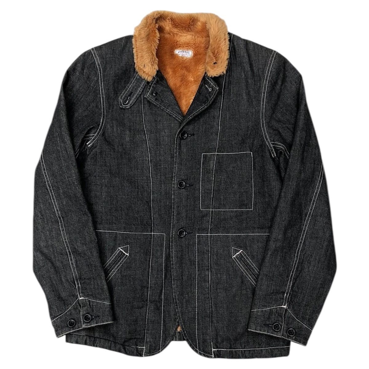 Eternal × If Six Was Nine × Le Grande Bleu (L.G.B.) 2000s Eternal Fur Lined Deck Jeans Jacket Size US M / EU 48-50 / 2 - 1 Thumbnail