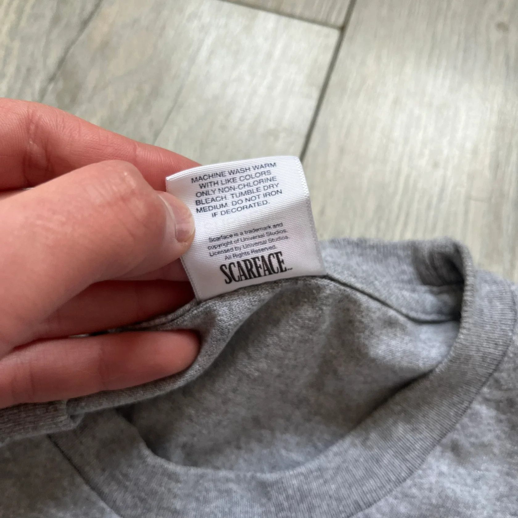 Supreme Supreme FW17 Scarface Split Grey Tee Size US M / EU 48-50 / 2 - 7 Thumbnail