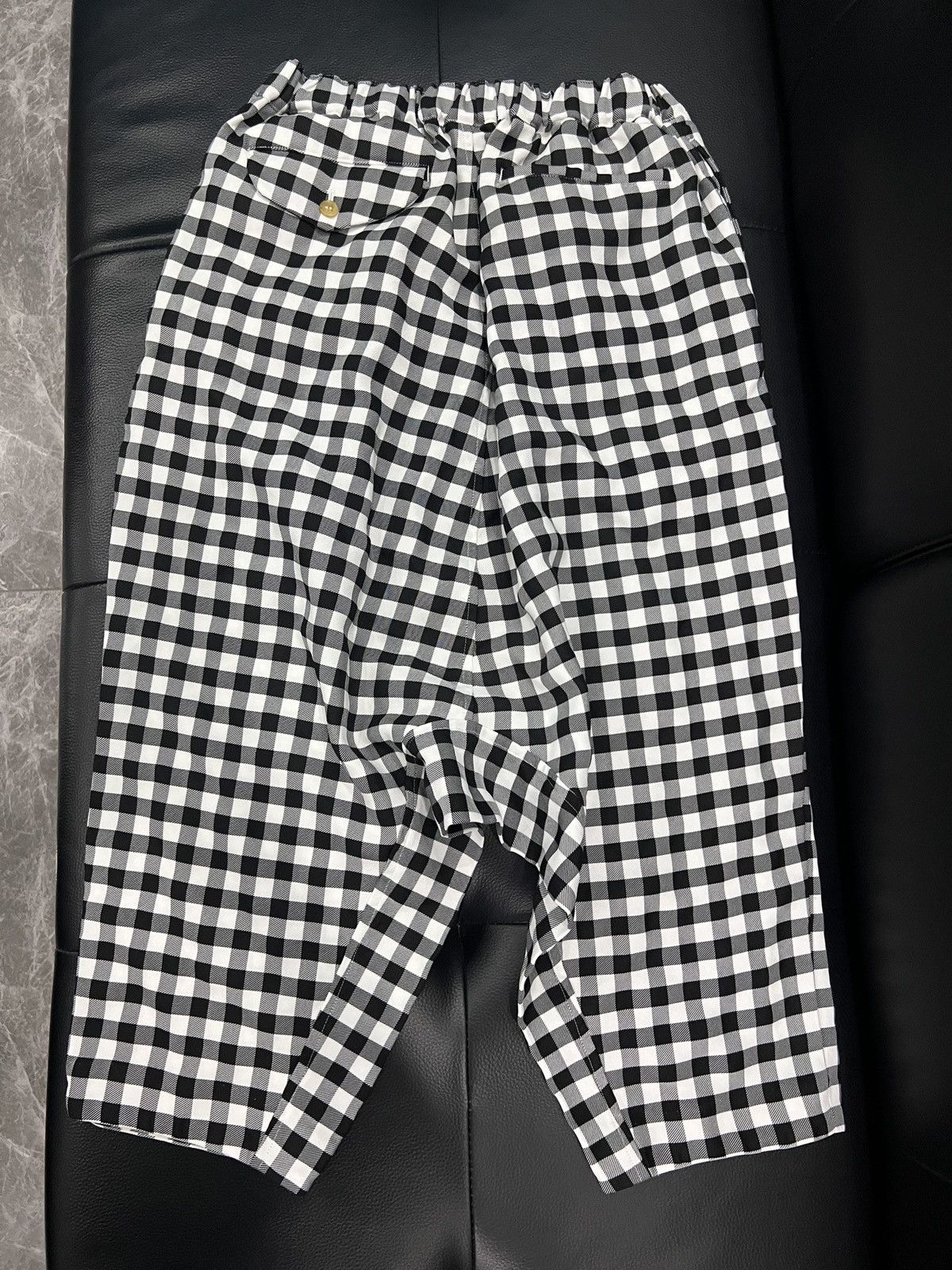 Comme des Garcons Black Black Comme des Garçons 2023 Check Cropped Pants Size US 30 / EU 46 - 2 Thumbnail