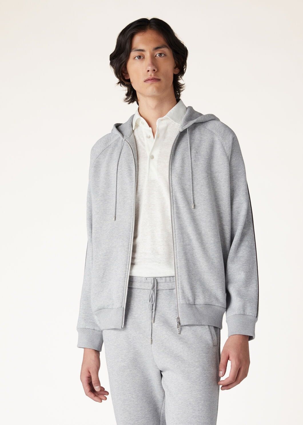 Loro Piana o1w1db10125 FAN7931 Asago Bomber Jacket in Grey Size US L / EU 52-54 / 3 - 4 Thumbnail