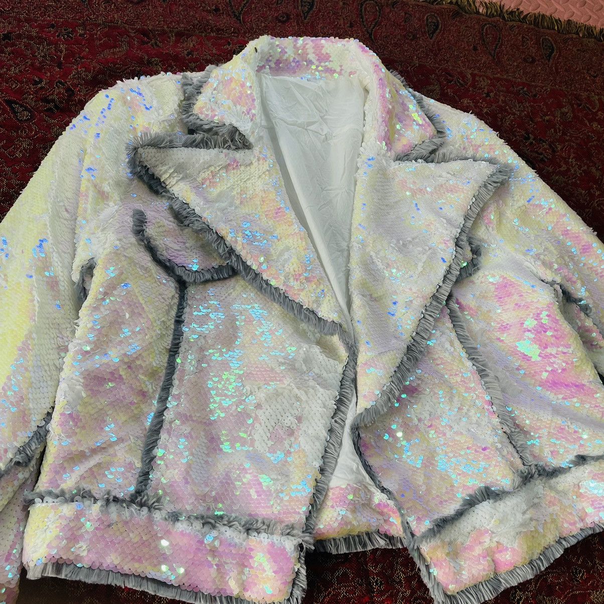 Other Reversible Sequins Double Collar Jacket Size M / US 6-8 / IT 42-44 - 2 Thumbnail