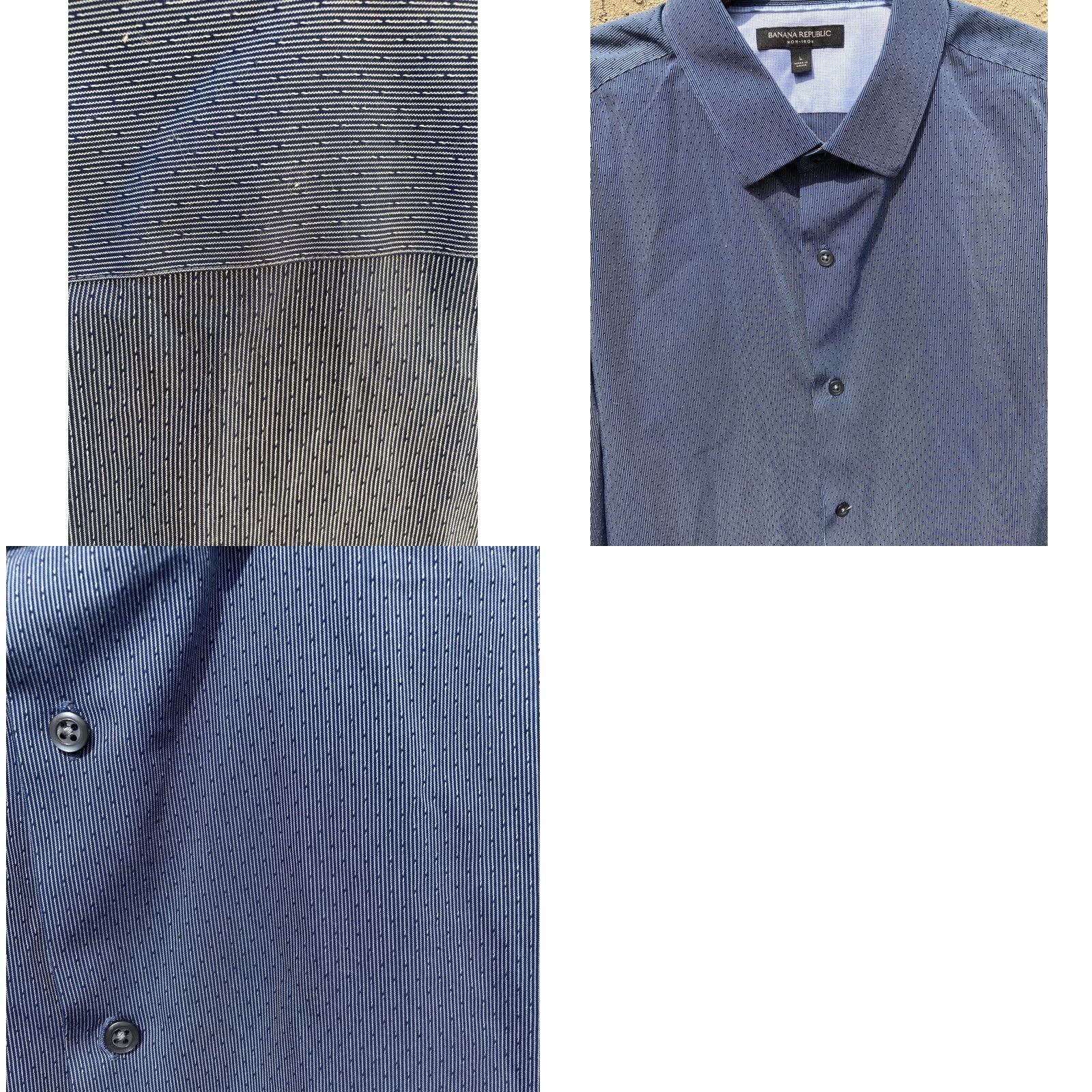 Banana Republic Banana Republic Button-Down Shirt Blue LS Button-Up Men’s L 16 Grant Fit Cotton Size US L / EU 52-54 / 3 - 8 Thumbnail