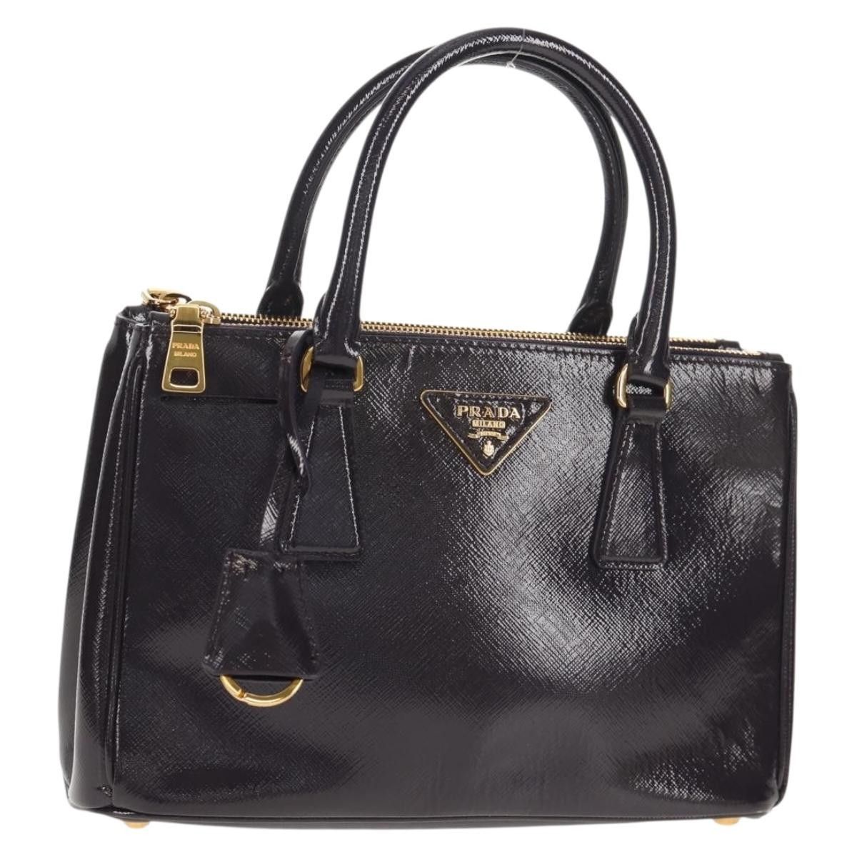 Prada Prada Galleria Double Zip Tote Vernice Saffiano Leather Size ONE SIZE - 1 Thumbnail