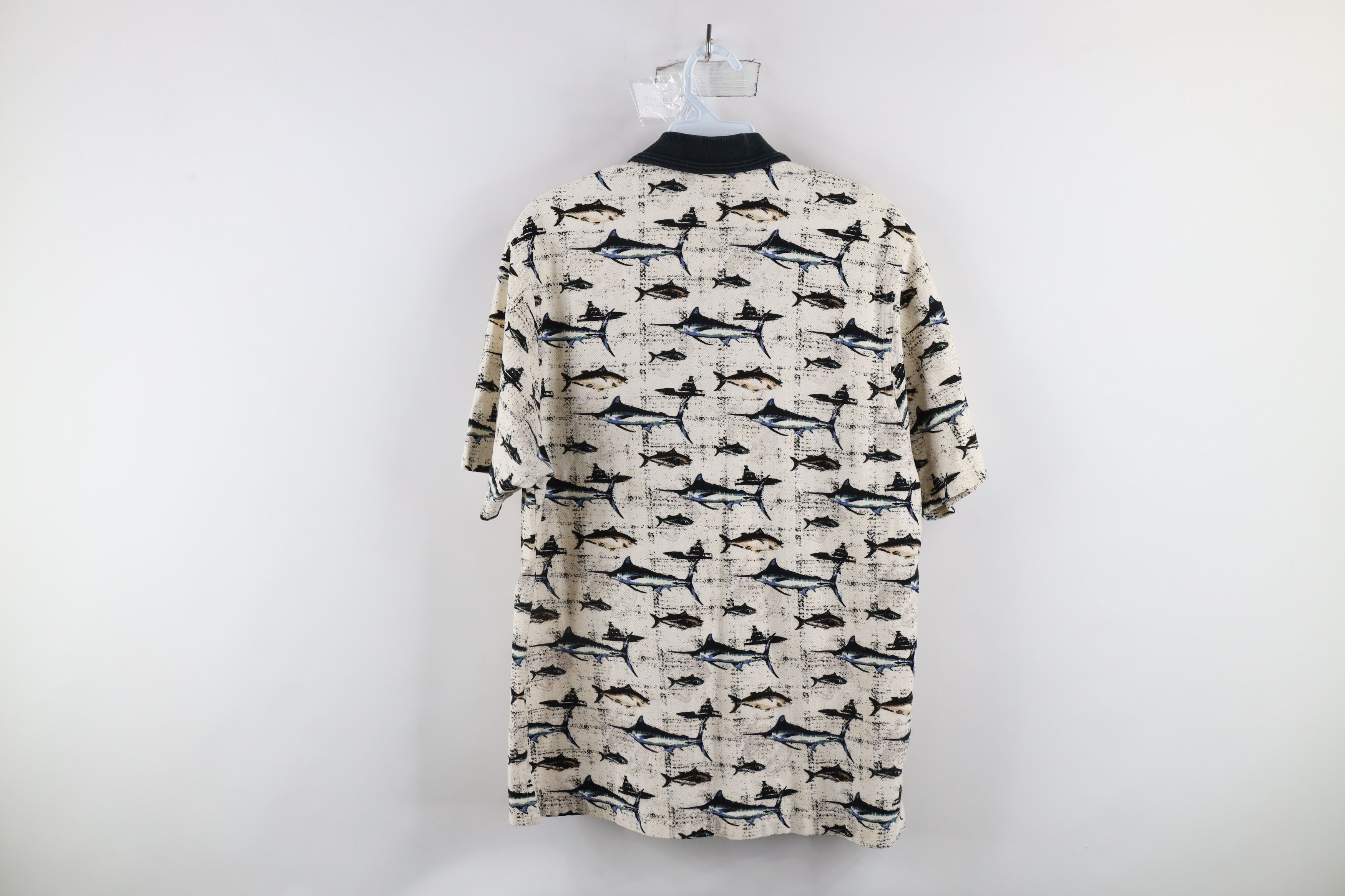 Vintage Vintage 90s Streetwear Over Print Collared Golf Polo Shirt Size US M / EU 48-50 / 2 - 7 Thumbnail