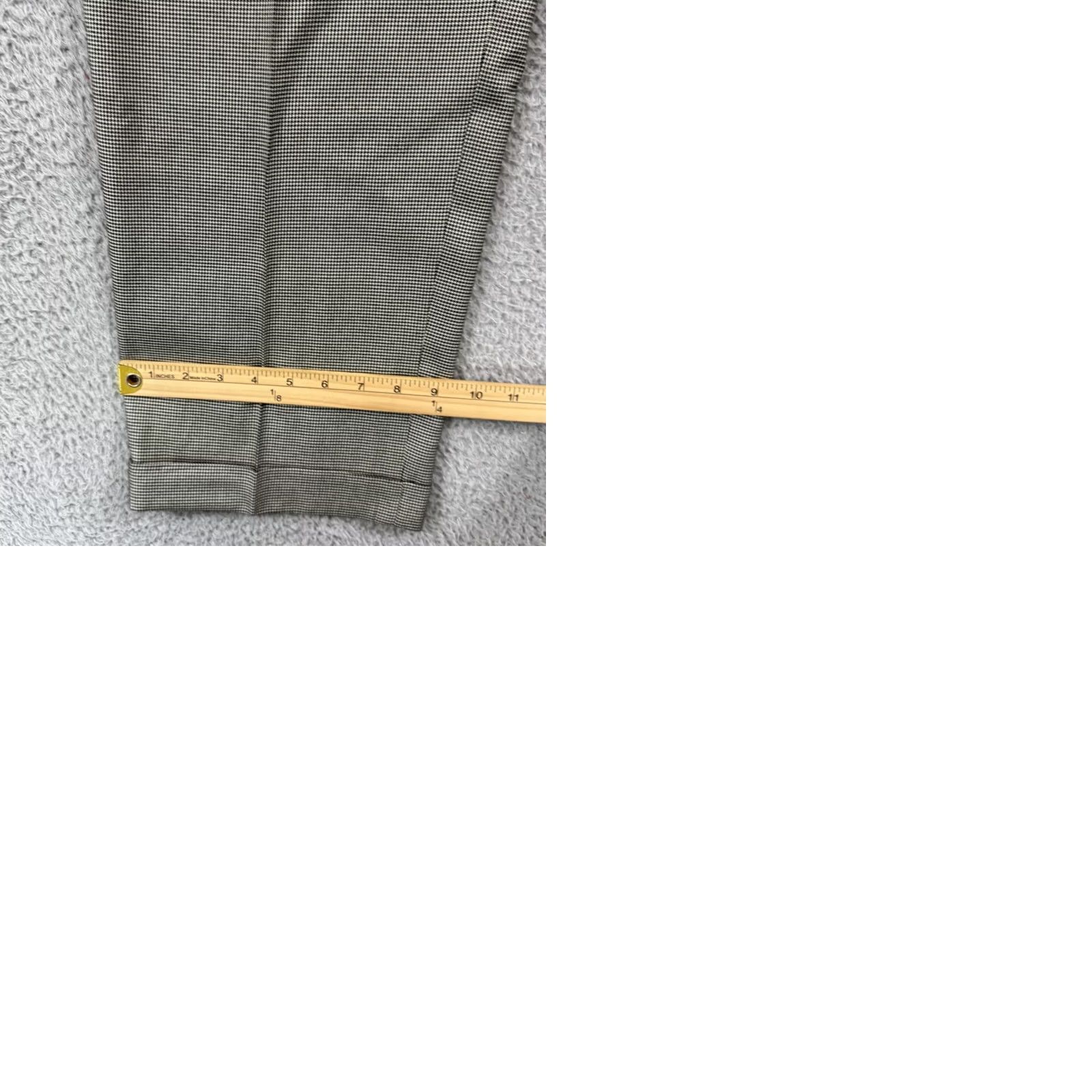 Ralph Lauren VINTAGE Lauren Ralph Lauren Pants Mens 38x30 Pleated Houndstooth Career Preppy Zip Gray Check Dress Pants Mens Size US 38 / EU 54 - 9 Thumbnail