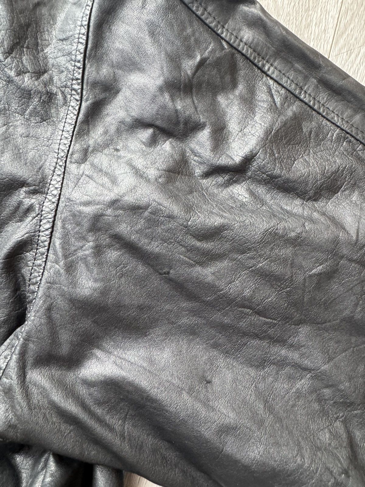 Vintage Rare Vintage Leather Bomber Jacket – Military Unknown Label Size US L / EU 52-54 / 3 - 5 Thumbnail