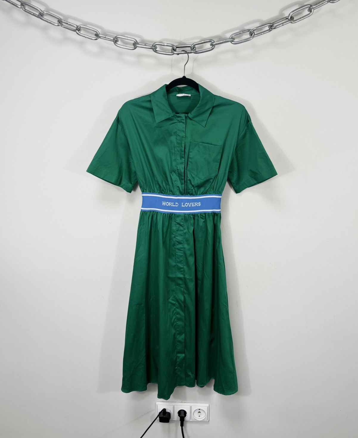 Sandro Sandro Sofiane NWT World Lovers Cotton Short Sleeve Dress Size XS / US 0-2 / IT 36-38 - 1 Thumbnail