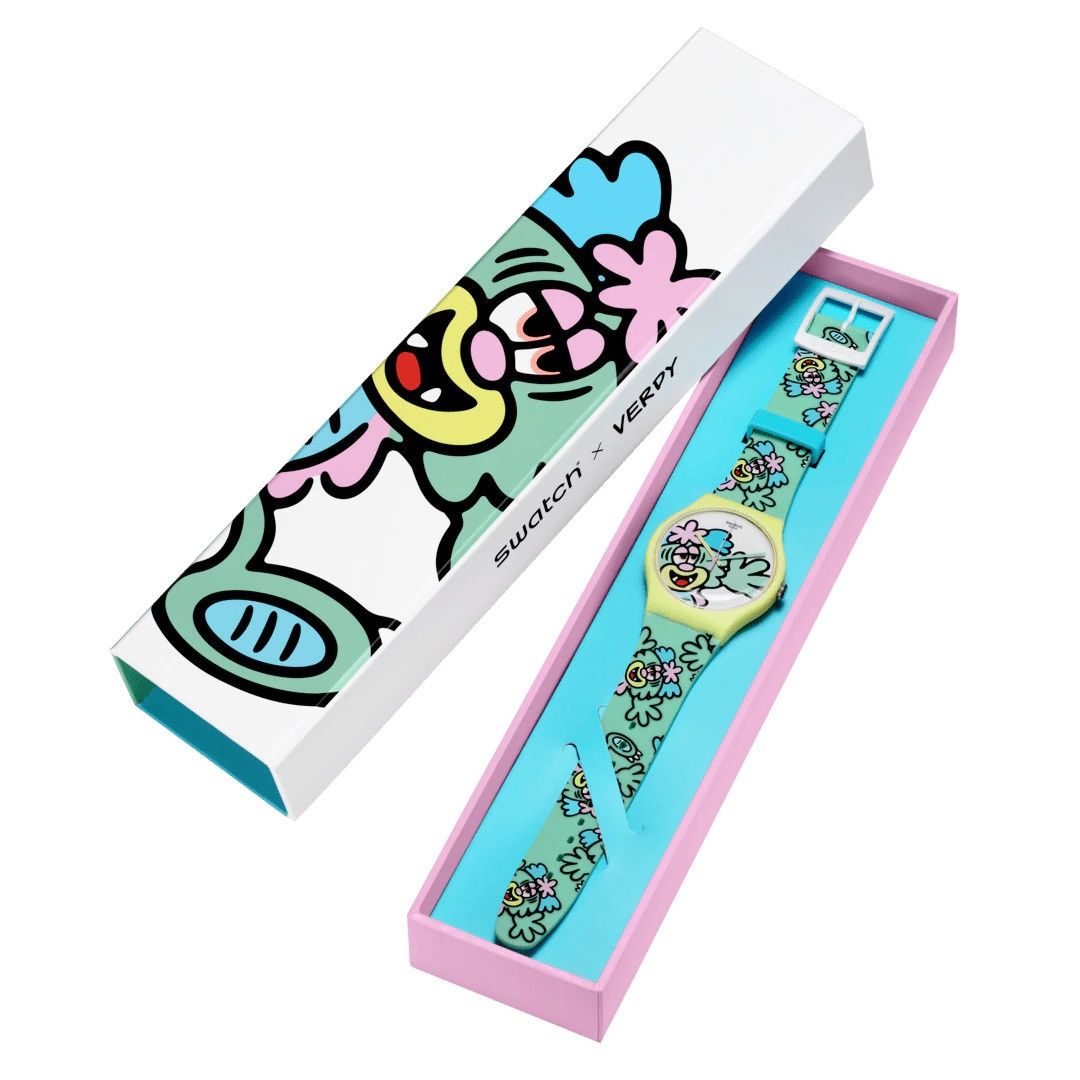 Girls Dont Cry x Swatch Verdy Visty Vick Swatch Watch in Blue, Men's Product Image