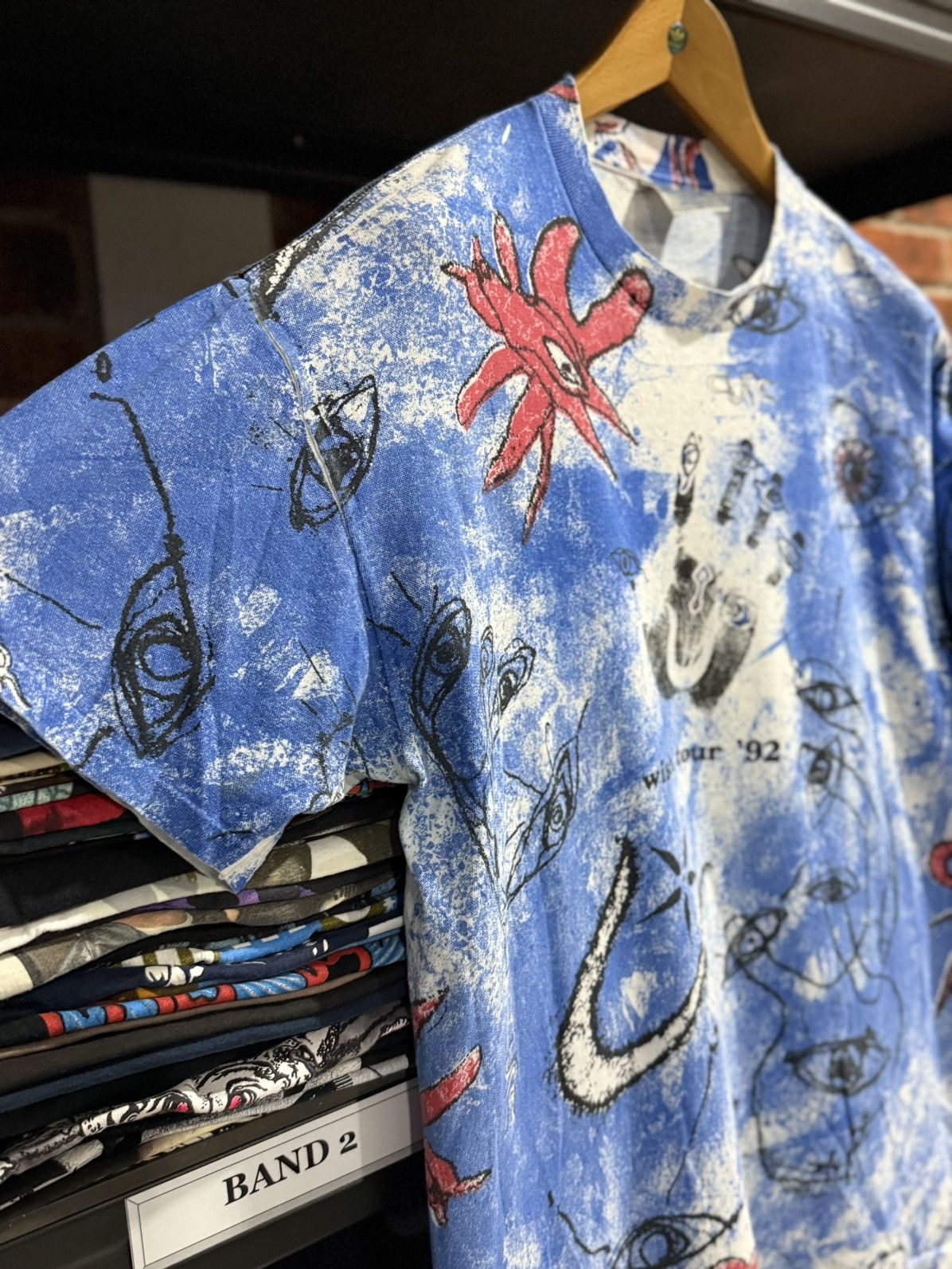 Band Tees × Vintage Vintage 90s The Cure Wish Tour Brockum Tee Size US L / EU 52-54 / 3 - 6 Thumbnail