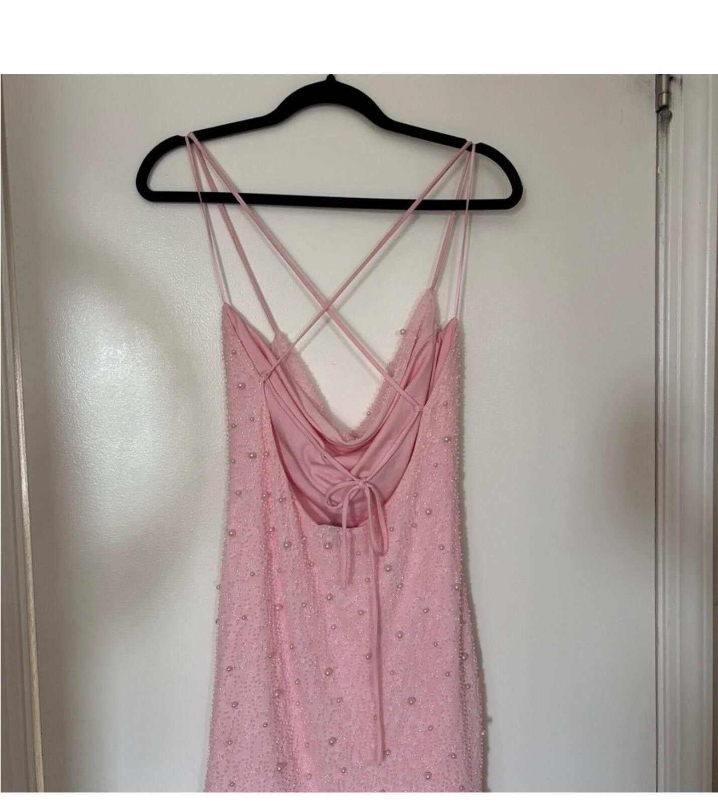 Windsor Smith Windsor prom Pink Beaded & Pearl Mini Dress Size XL / US 12-14 / IT 48-50 - 5 Thumbnail