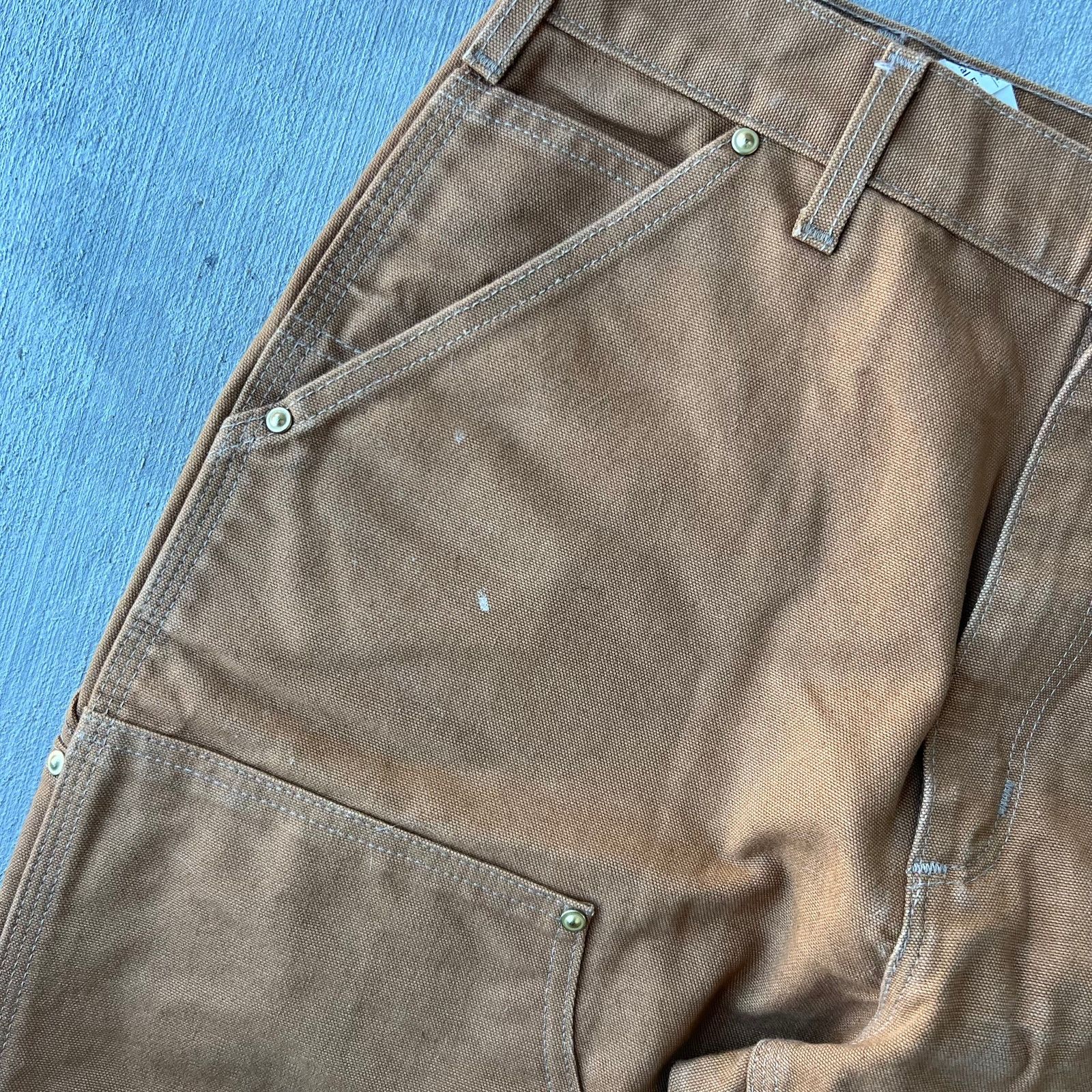 Carhartt × Vintage Carhartt brown double knee work wear carpenter pants Size US 31 - 4 Thumbnail