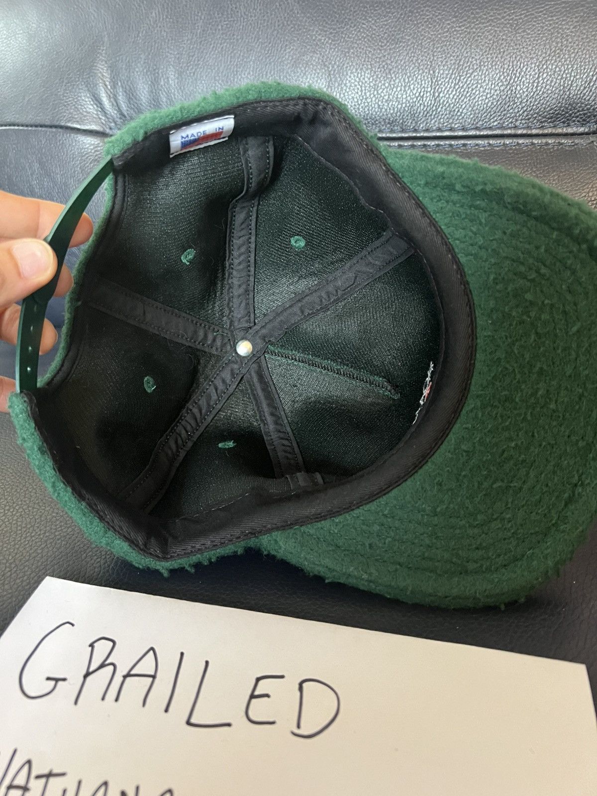 Noah Noah NYC High Pile Wool 6 Panel Hat Forest Green Size ONE SIZE - 3 Thumbnail