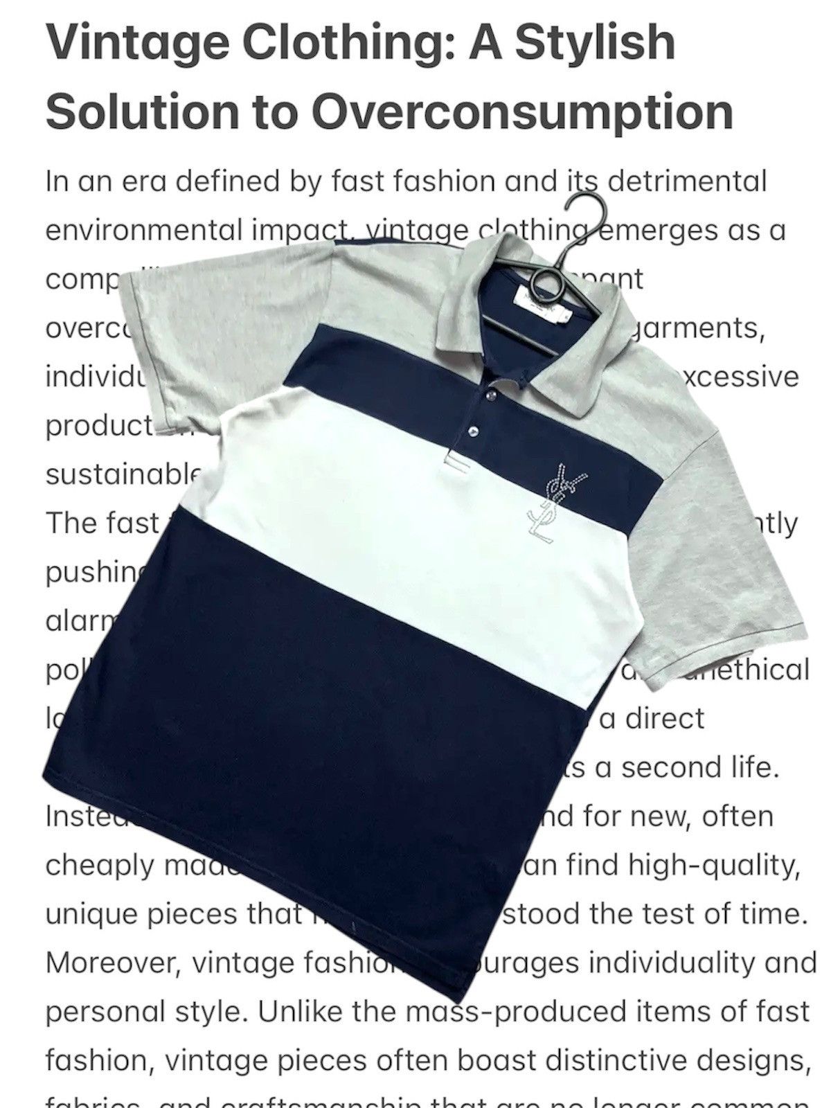 Yves Saint Laurent Vintage Yves Saint Laurent polo Big Logo YSL size XI Size US XL / EU 56 / 4 - 1 Thumbnail