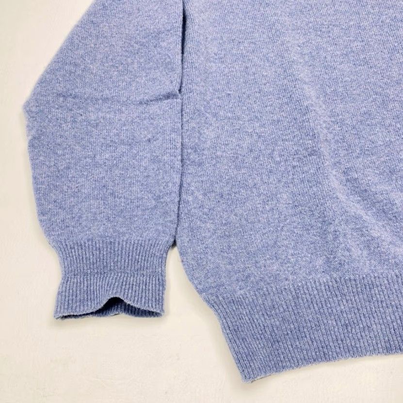 Market Quill's Woollen Market Womens 2XL Blue 100% Purew New Wool V-Neck Sweater Size XXL / US 16-18 / IT 52-54 - 3 Thumbnail