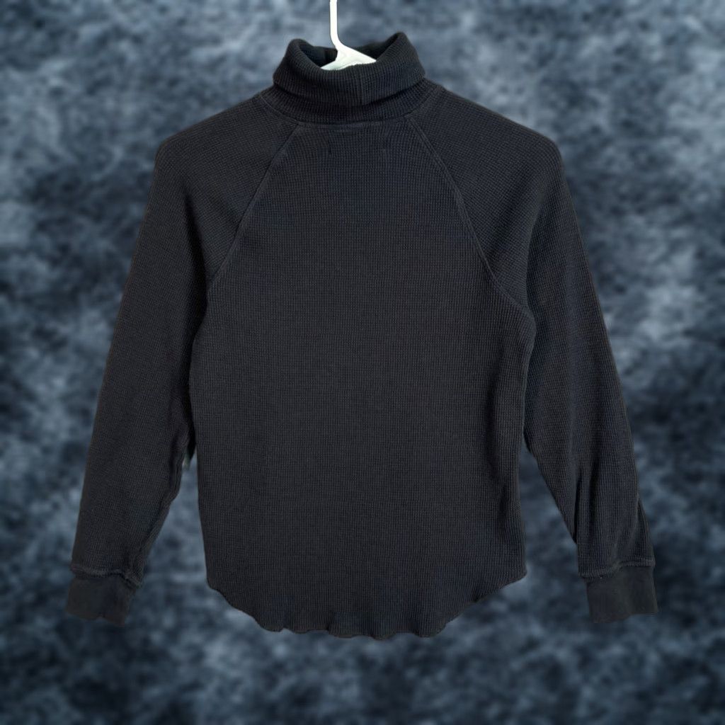 Everlane Everlane Shirt Womens XS Black Organic Cotton Turtleneck Thermal Top Long Sleeve Size XS / US 0-2 / IT 36-38 - 1 Thumbnail
