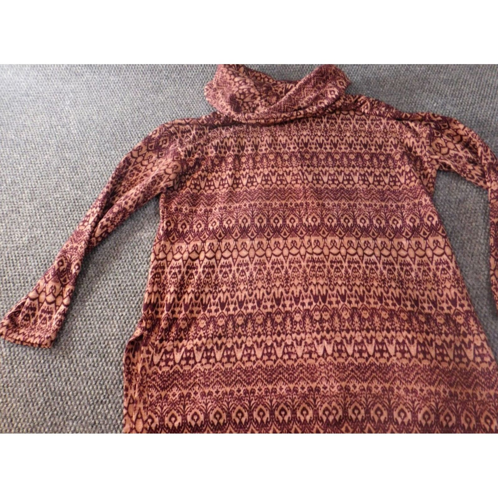 Vintage St.John's Bay Womens Sweater L Red Crew Neck Pullover Stretch Raglan Sleeve Size L / US 10 / IT 46 - 7 Thumbnail