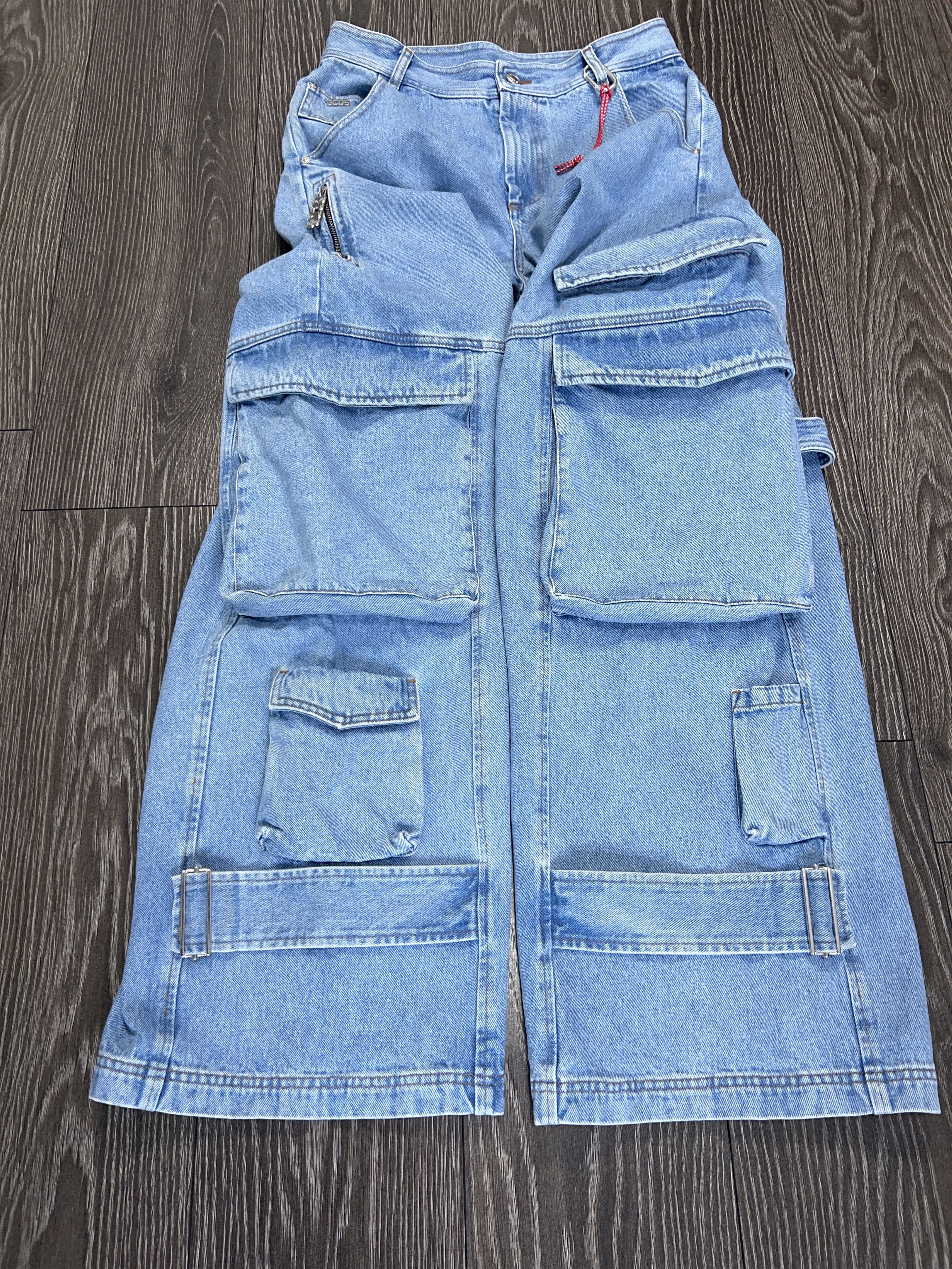 GCDS Ultracargo Denim Multipocket Pants Jeans Wide Leg Size 33 Size US 33 - 21 Thumbnail