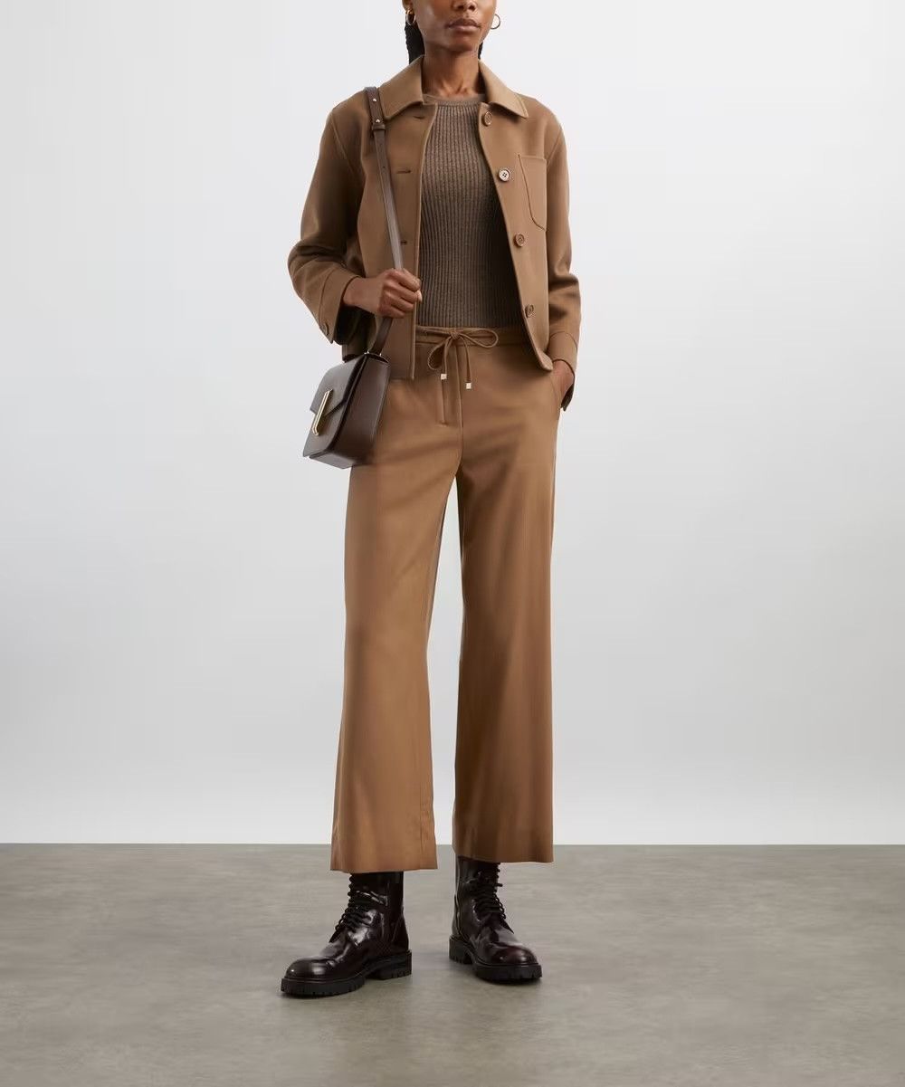 Max Mara ’S MaxMara Floria Wool Jogger Trousers Camel Size 34" / US 12 / IT 48 - 5 Thumbnail