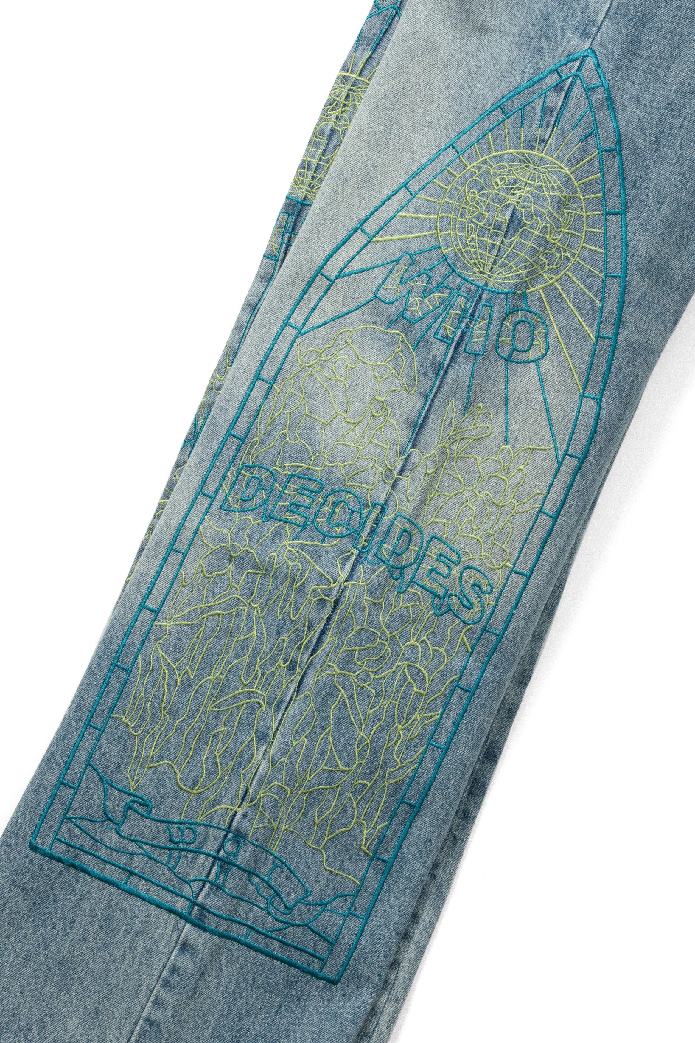 Who Decides War Who Decides War Virtuous Embroidered Jeans Size US 32 / EU 48 - 2 Thumbnail