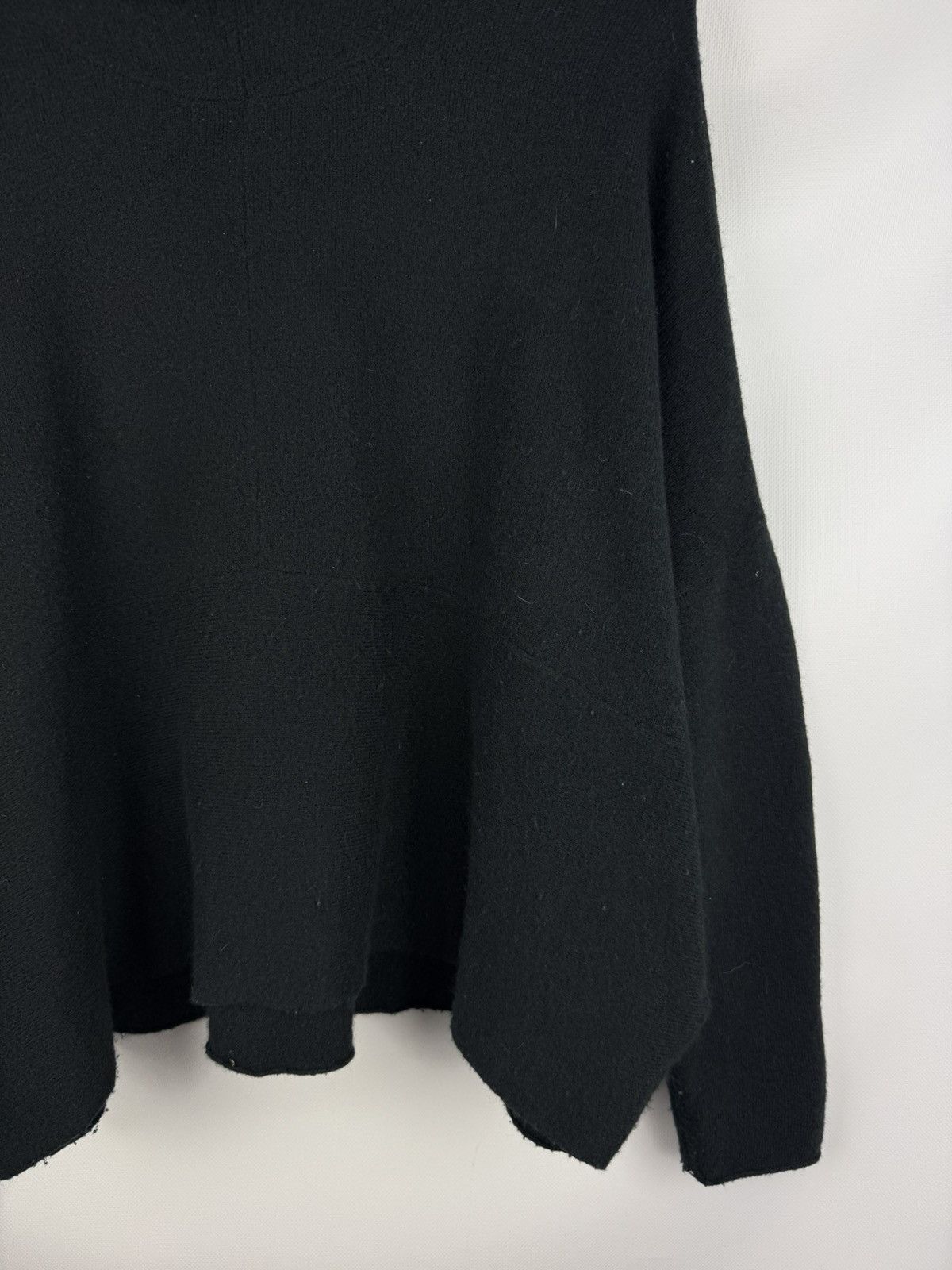 Rundholz Avant-Garde Lagenlook Oversized Wool Hooded Sweater Pullover Size S / US 4 / IT 40 - 6 Thumbnail