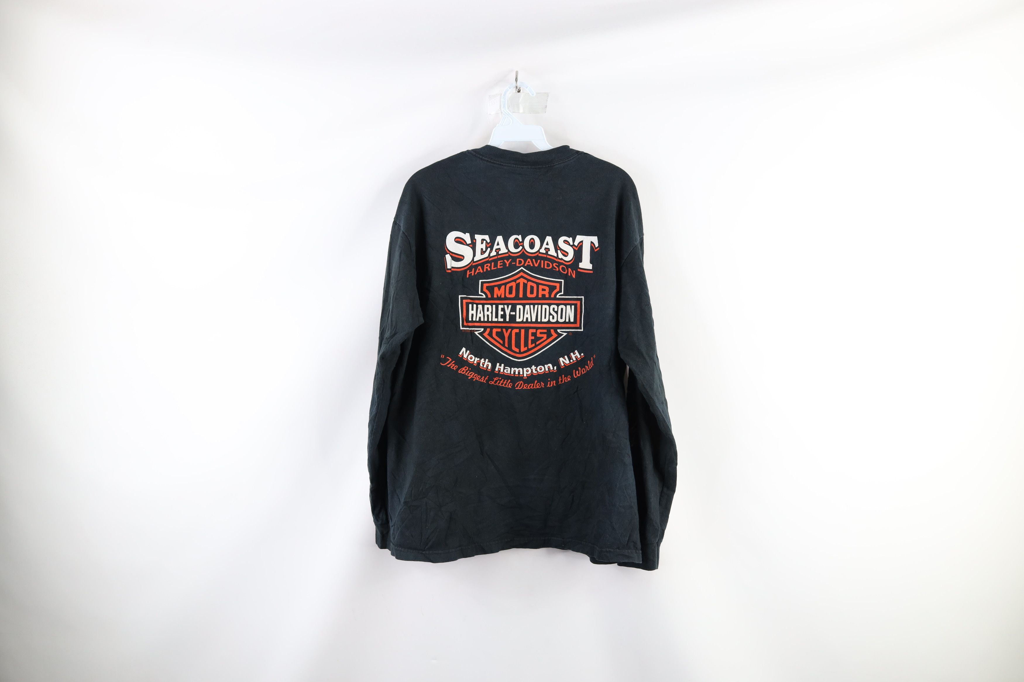 Harley Davidson × Vintage Vintage Harley Davidson Flames Long Sleeve T-Shirt Black Size US M / EU 48-50 / 2 - 8 Thumbnail